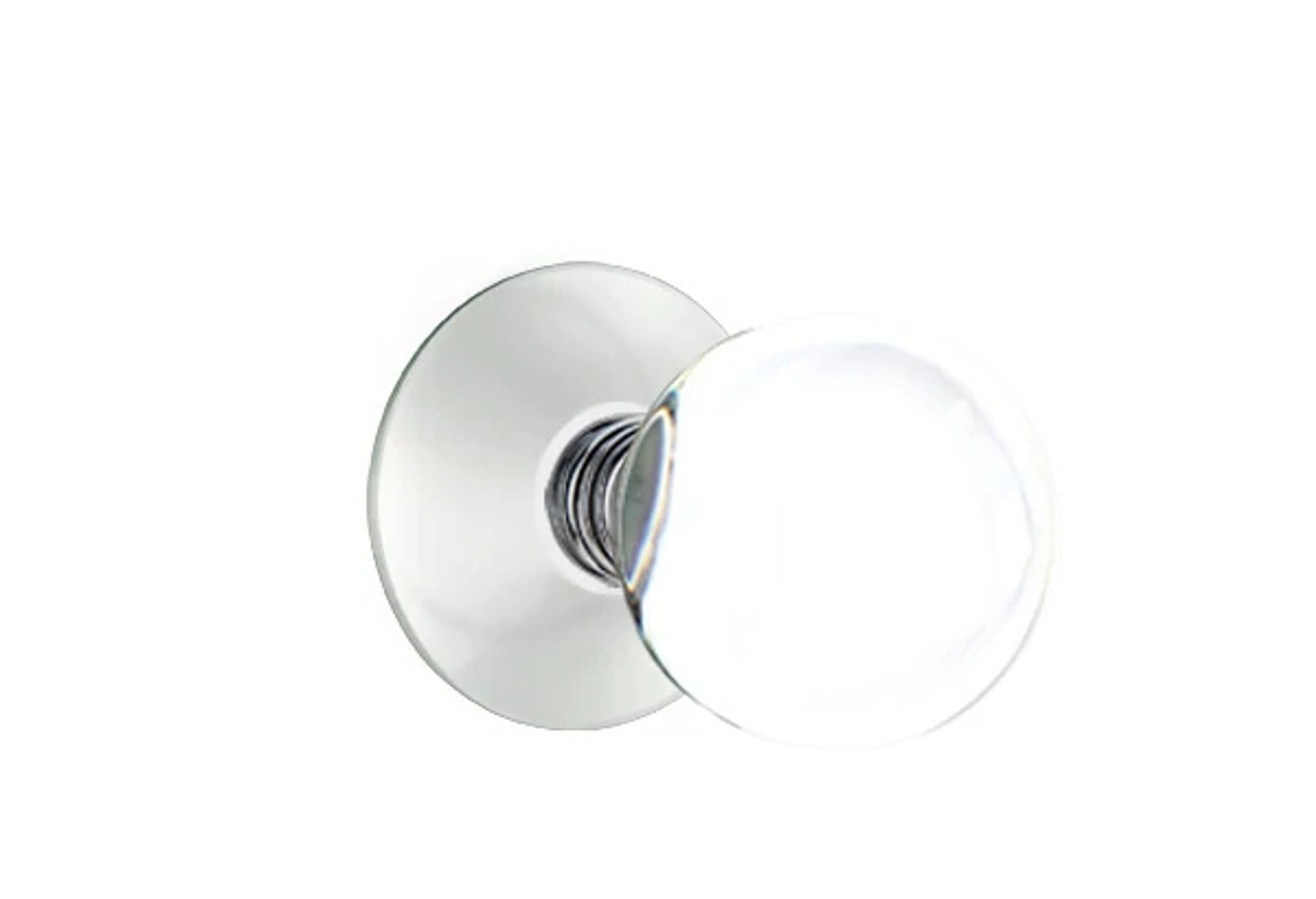 Emtek Bristol Glass Knob Set with Modern Rosette