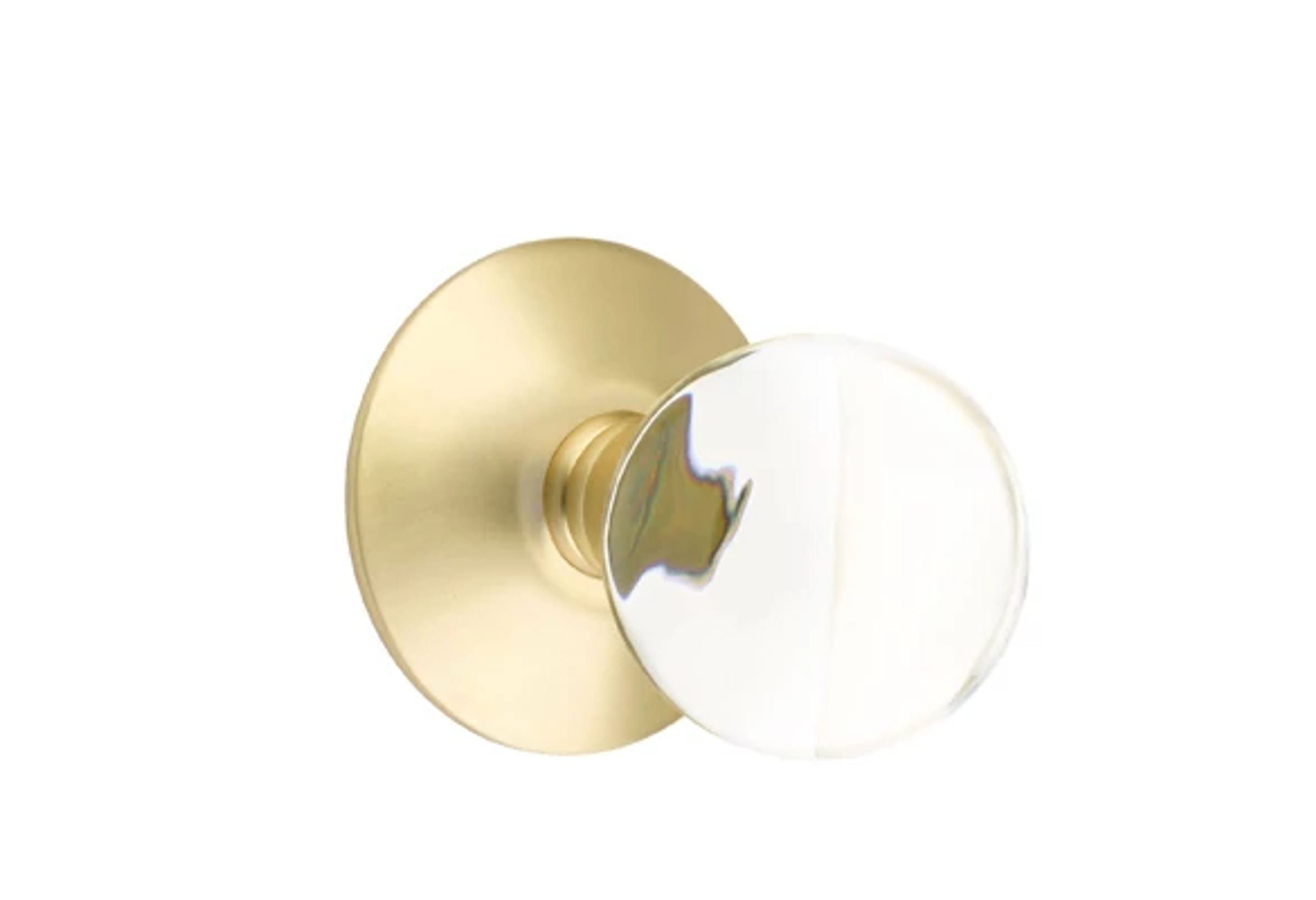 Emtek Bristol Glass Knob Set with Modern Rosette
