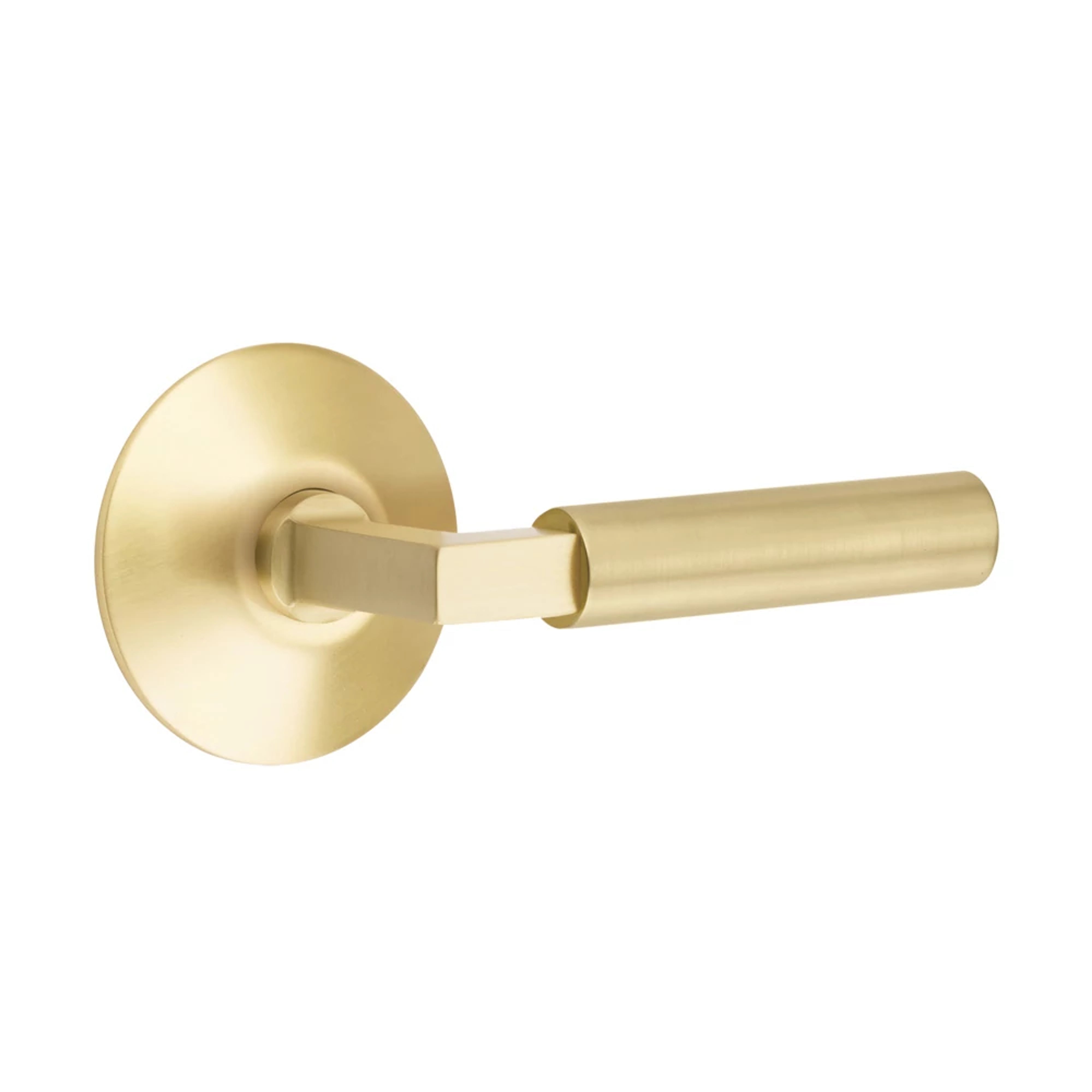 Emtek Select L-Square Smooth Lever Set with Modern Rosette