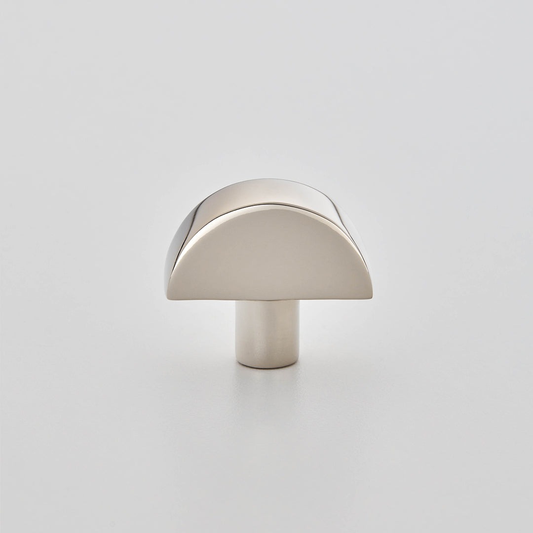 Croft Half Moon Cabinet Knob 32mm / Polished Nickel