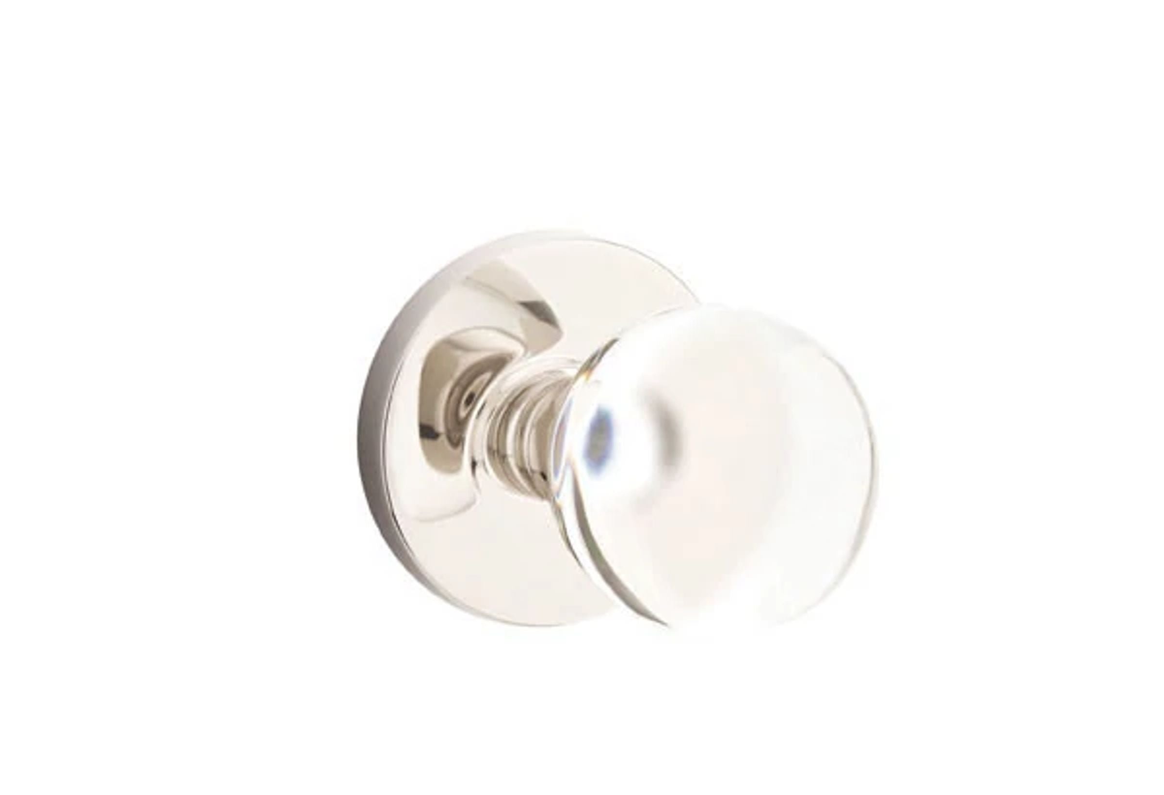 Emtek Concealed Fastener Bristol Glass Knob Set with Disk Rosette