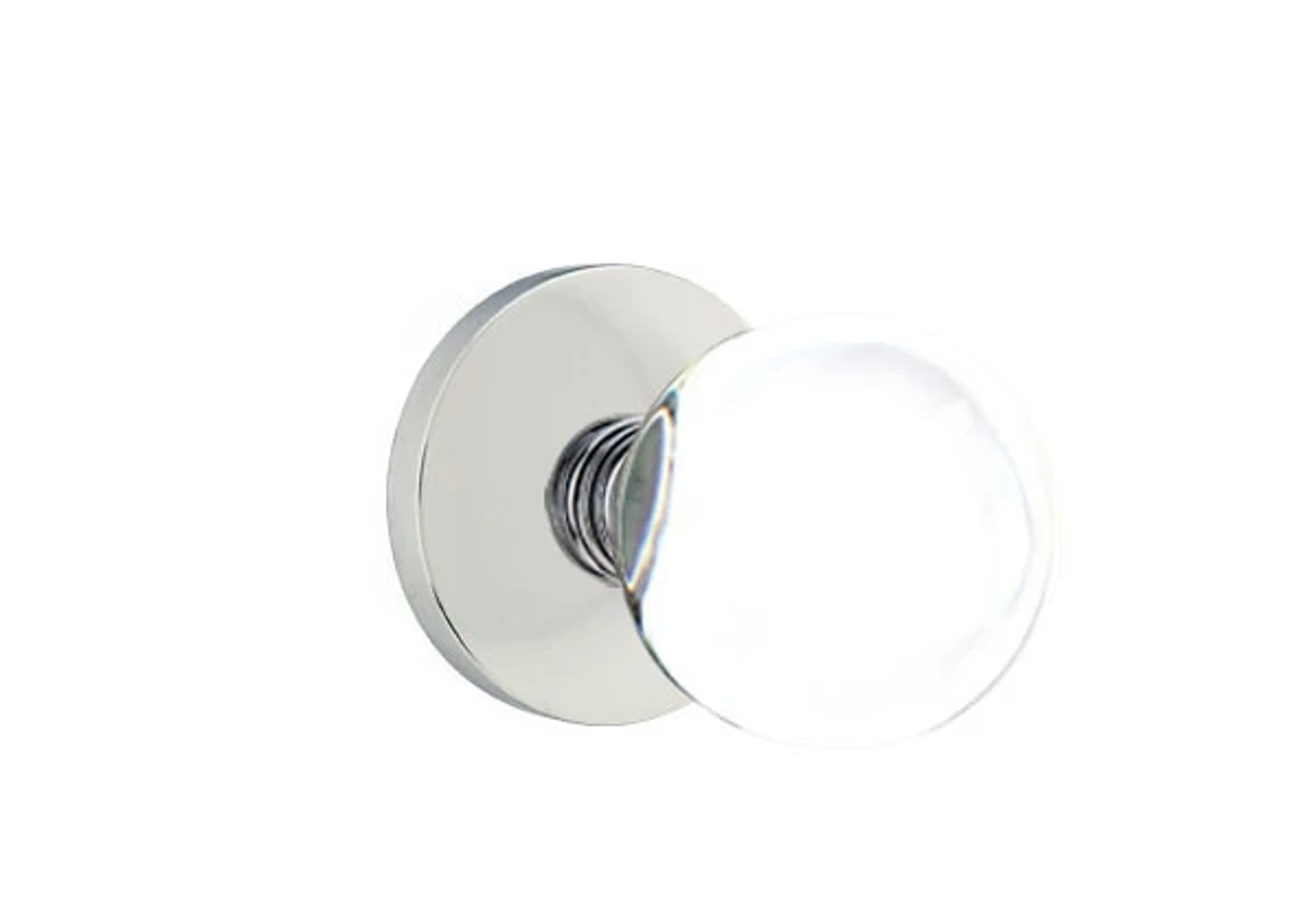 Emtek Bristol Glass Knob Set with Disk Rosette