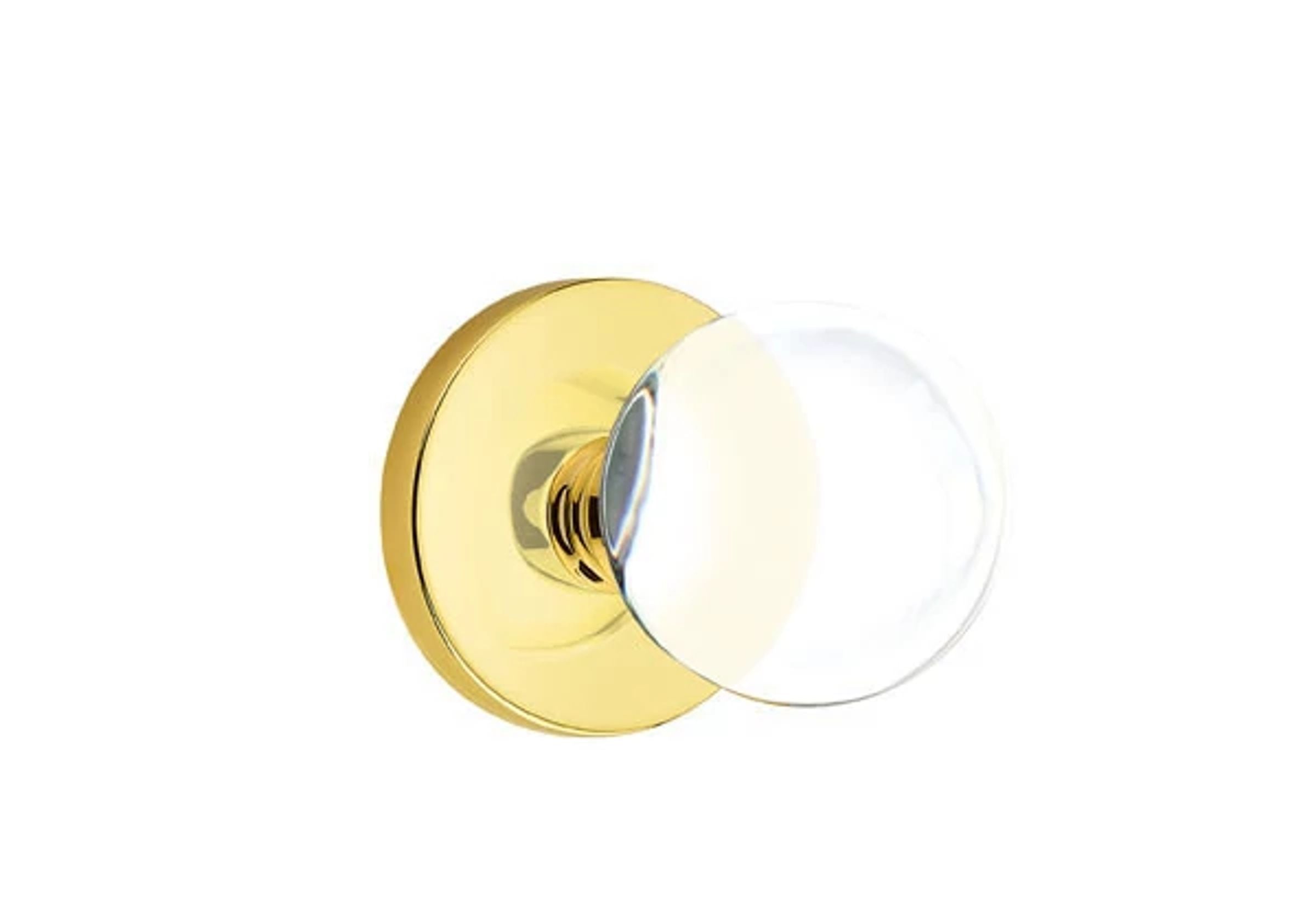 Emtek Concealed Fastener Bristol Glass Knob Set with Disk Rosette
