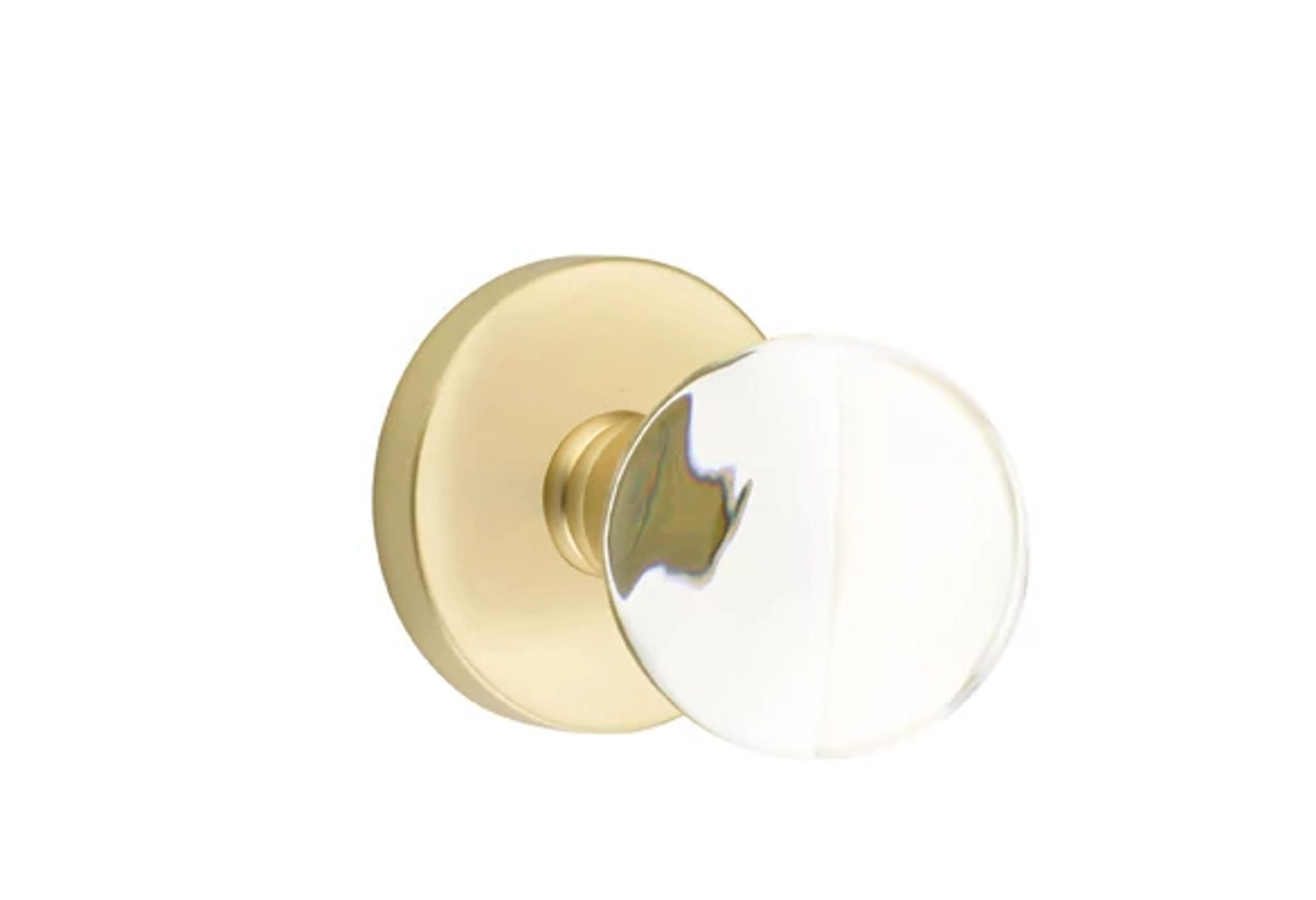 Emtek Concealed Fastener Bristol Glass Knob Set with Disk Rosette