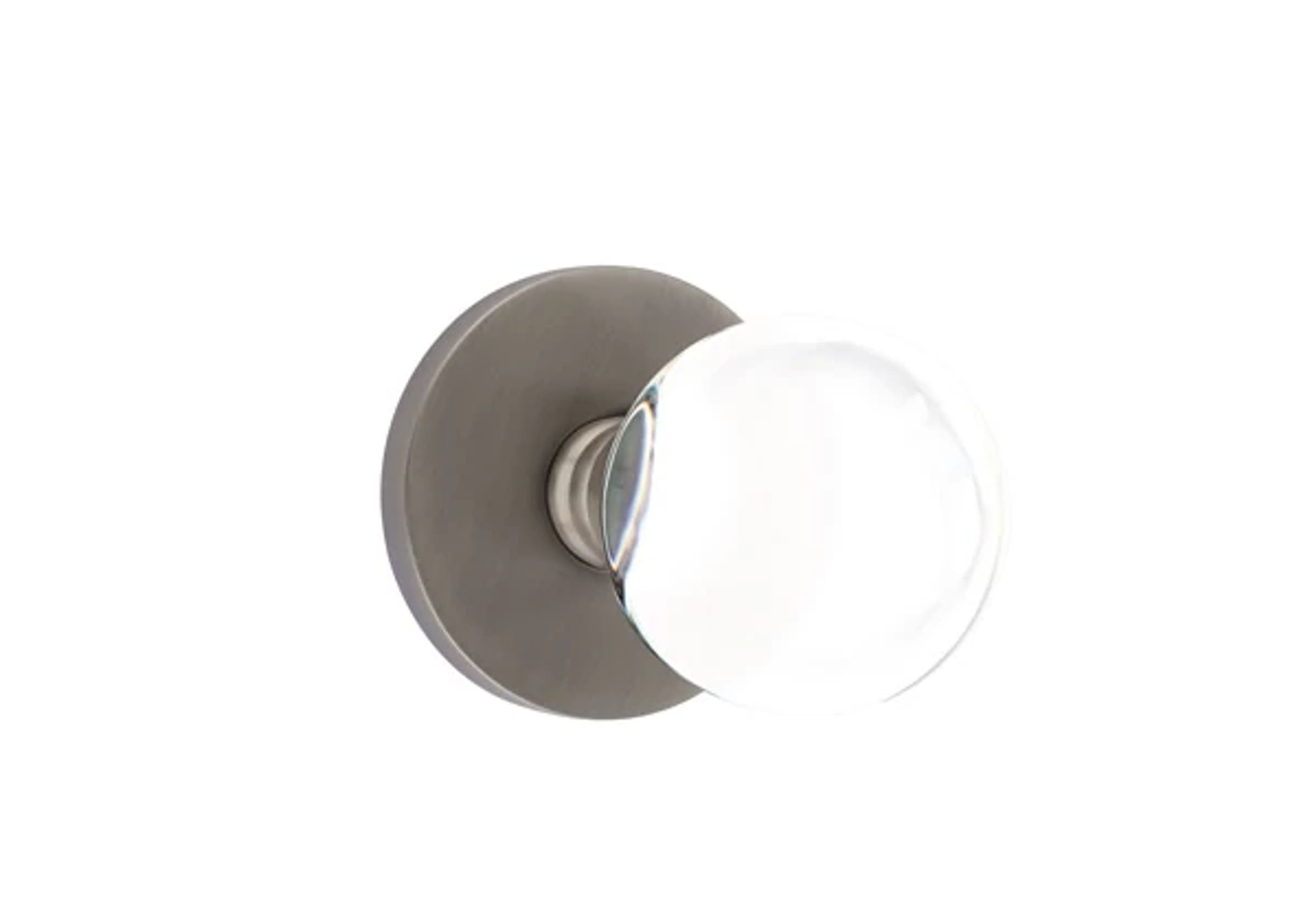 Emtek Bristol Glass Knob Set with Disk Rosette