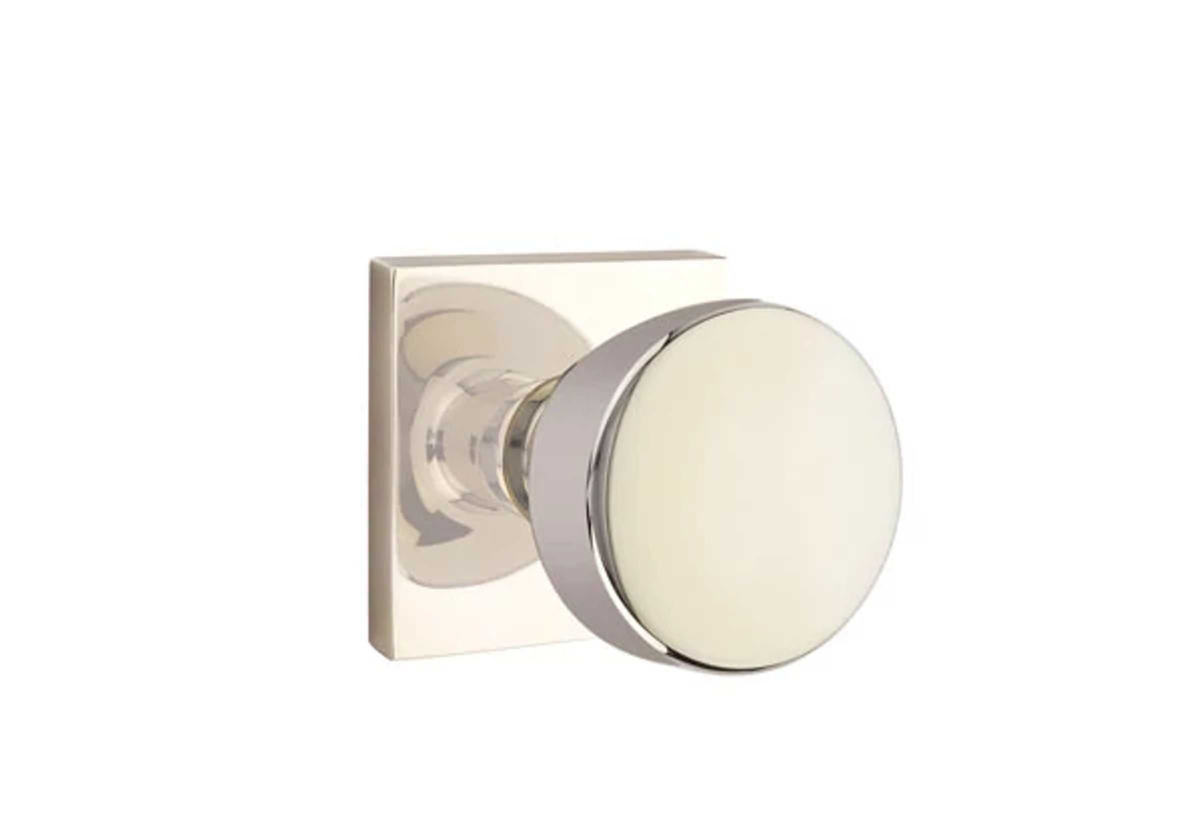 Emtek Concealed Fastener Laurent Knob Set with Square Rosette