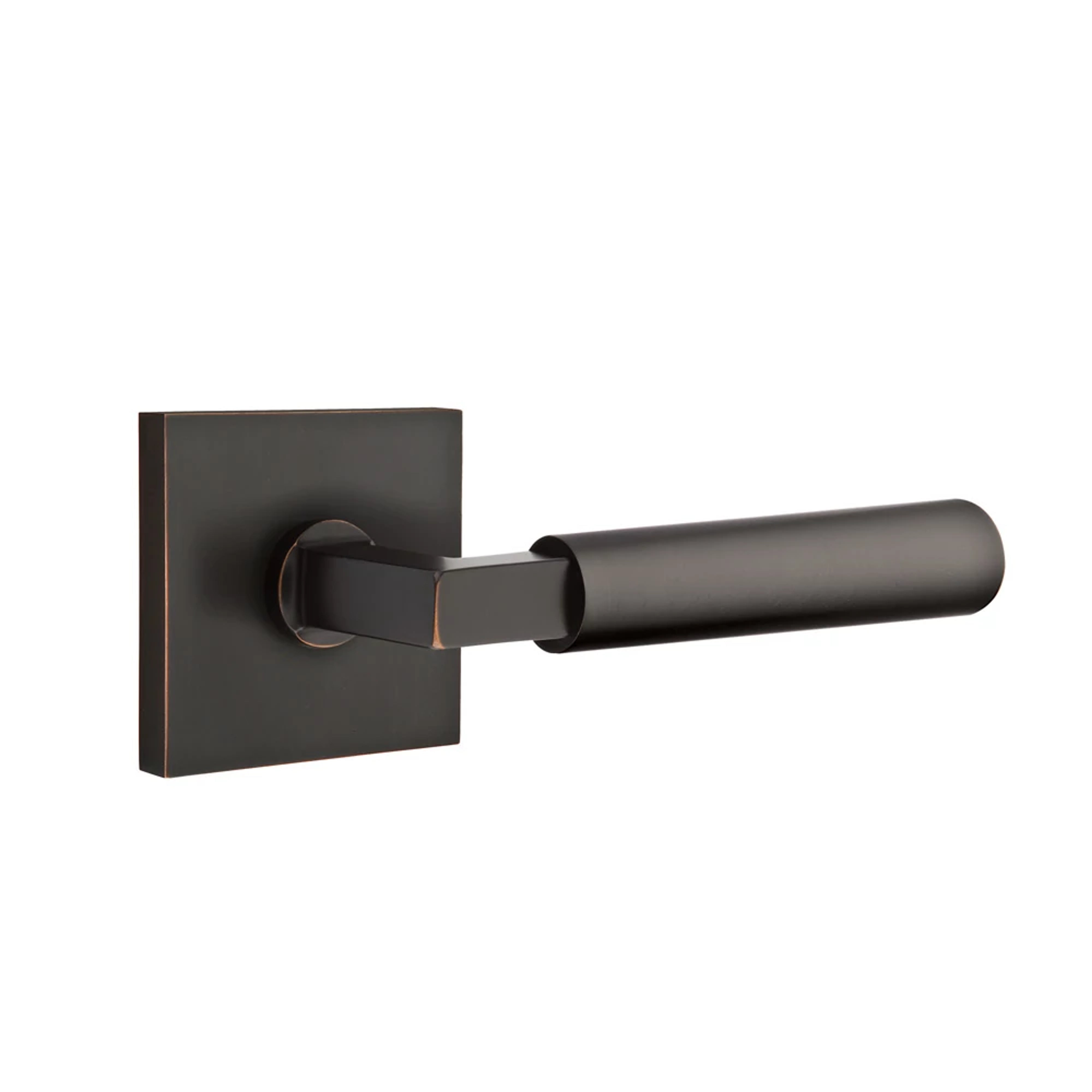 Emtek Select L-Square Smooth Lever Set with Square Rosette