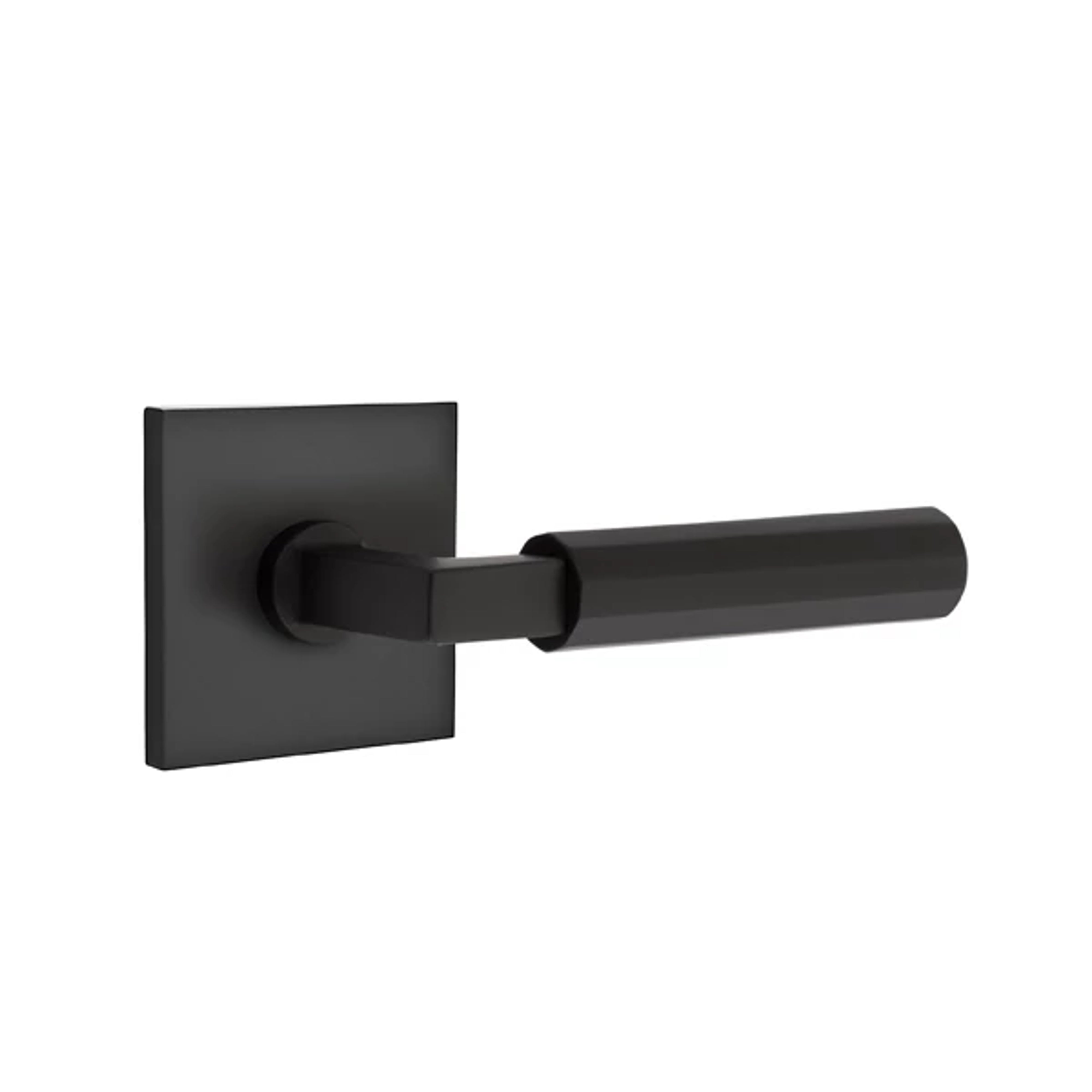 Emtek Select L-Square Faceted Lever Set with Square Rosette