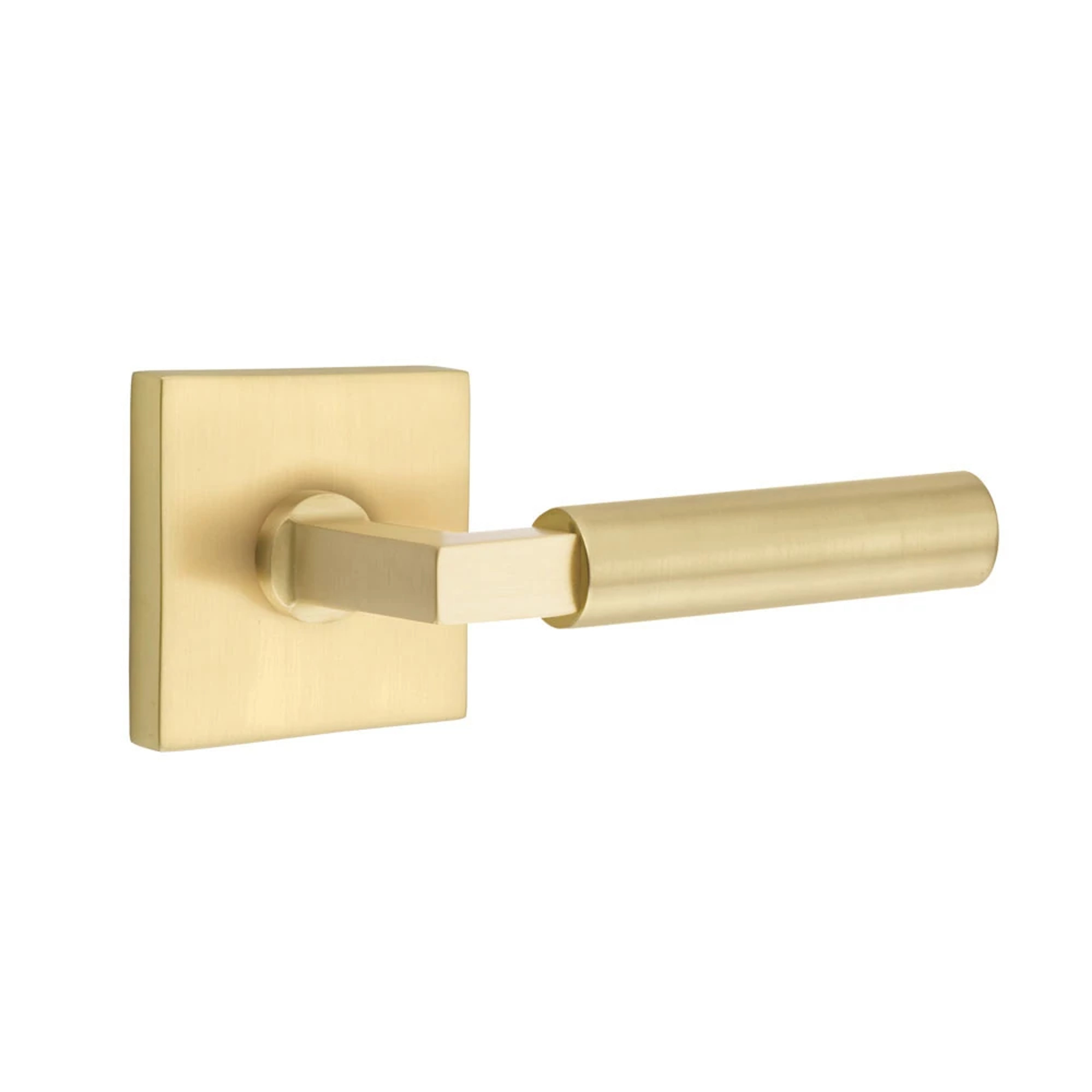 Emtek Select L-Square Smooth Lever Set with Square Rosette