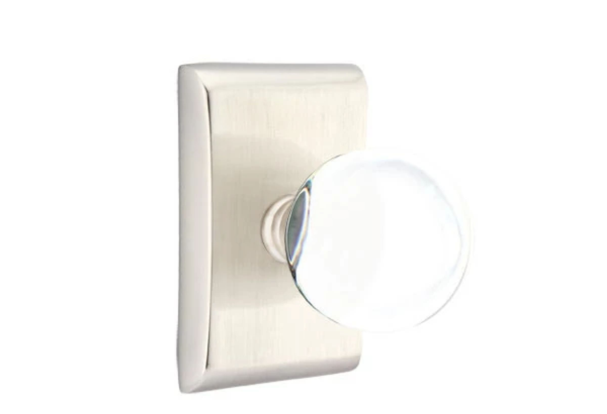 Emtek Bristol Glass Knob Set with Neos Rosette