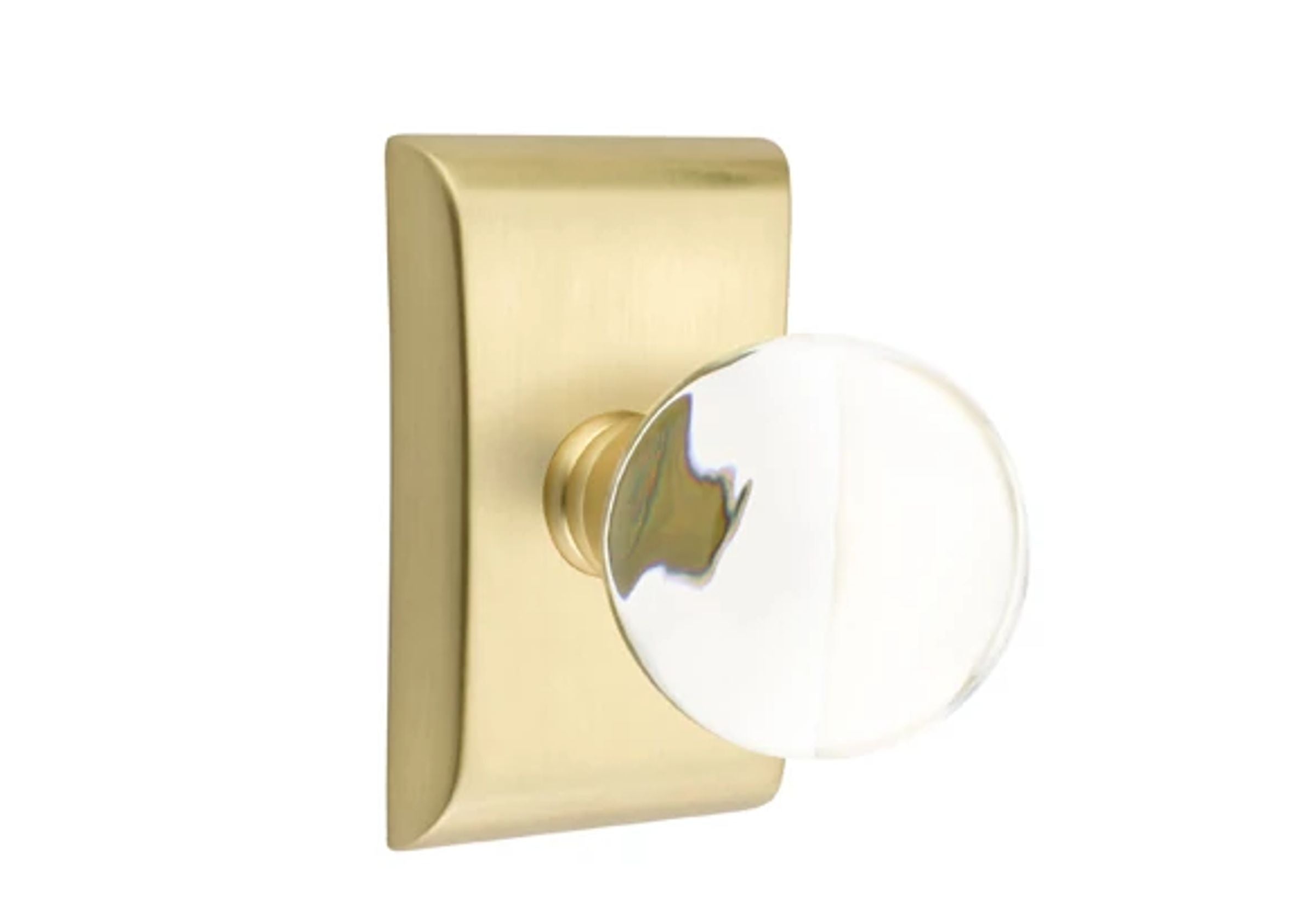 Emtek Bristol Glass Knob Set with Neos Rosette