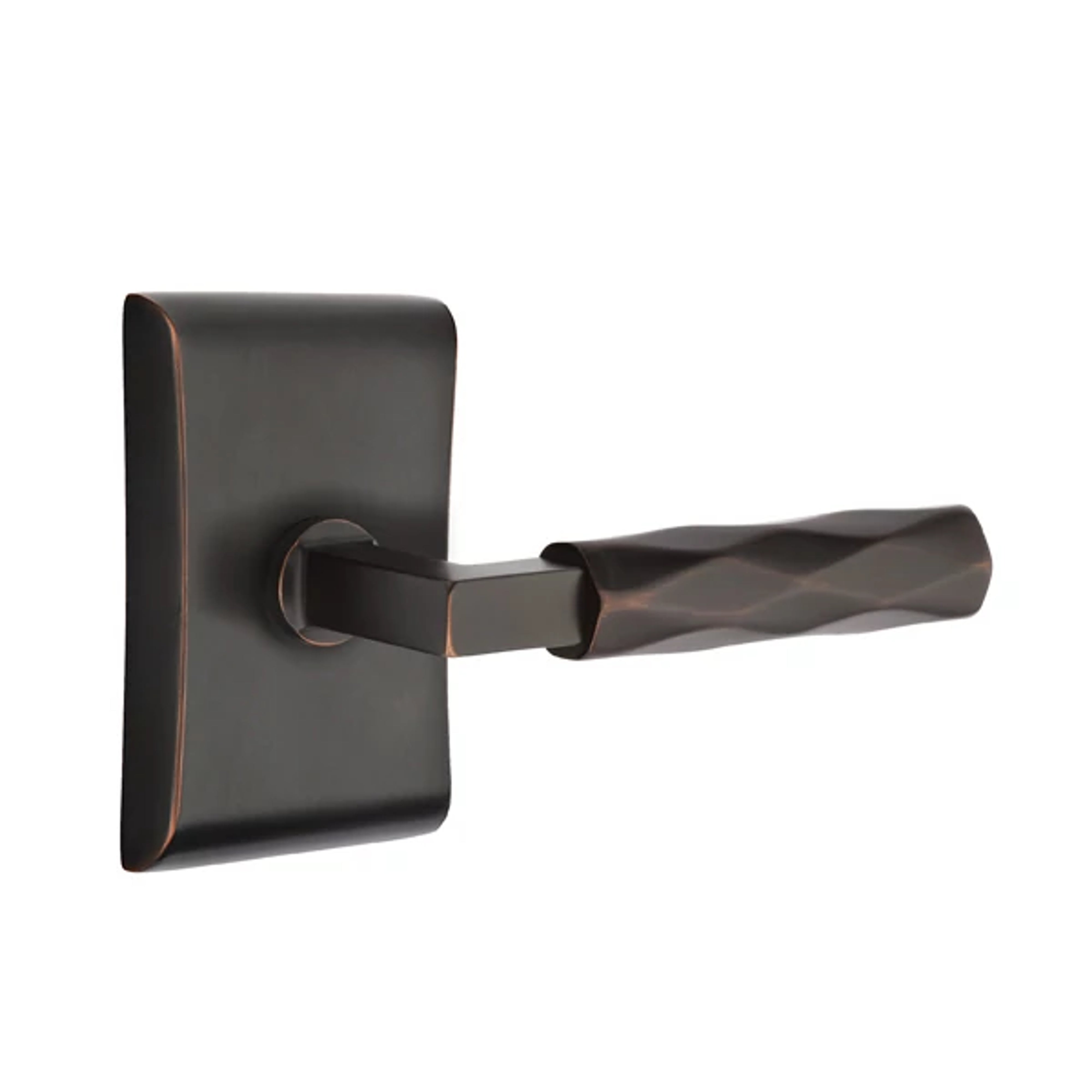 Emtek Select L-Square Tribeca Lever Set with Neos Rosette