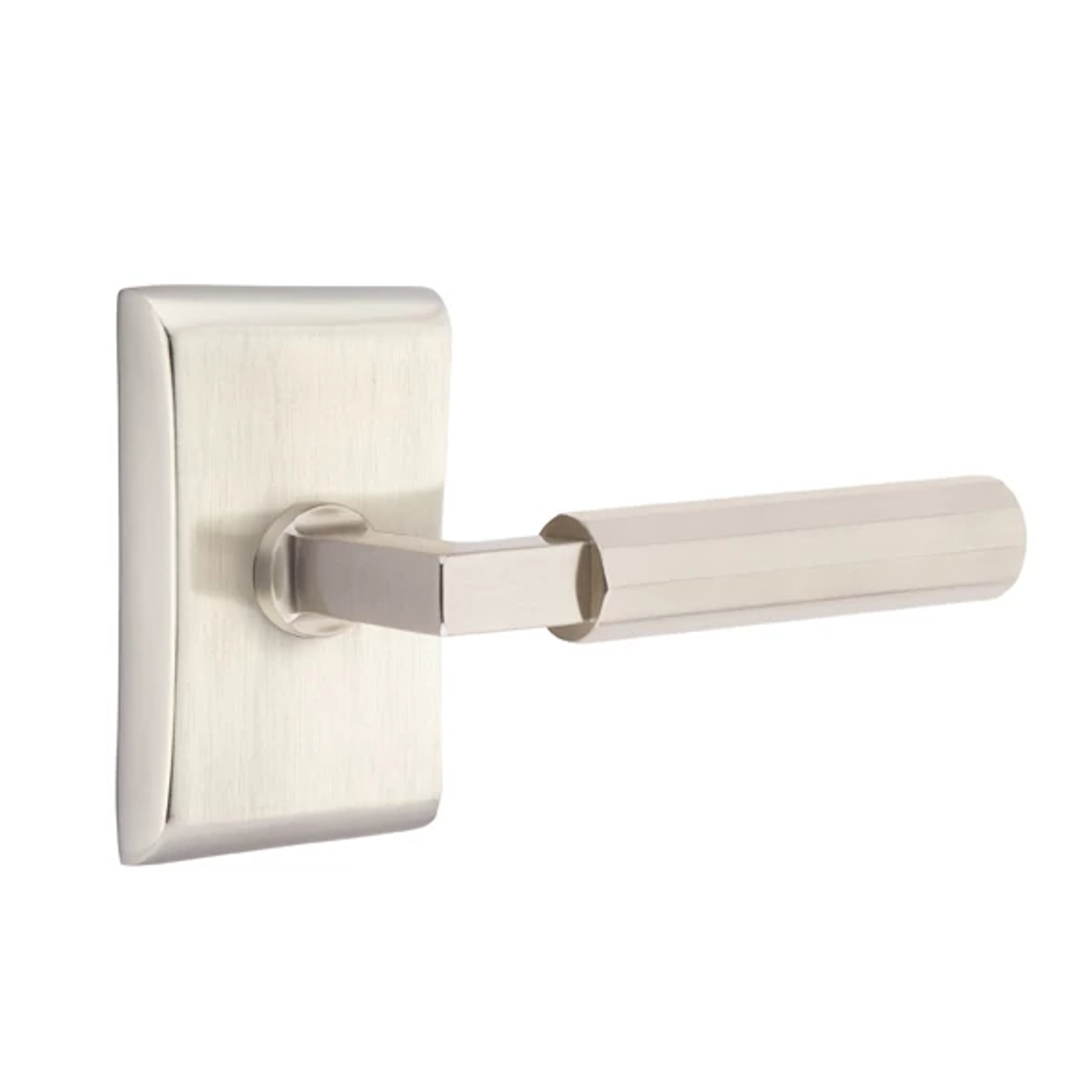 Emtek Select L-Square Faceted Lever Set with Neos Rosette