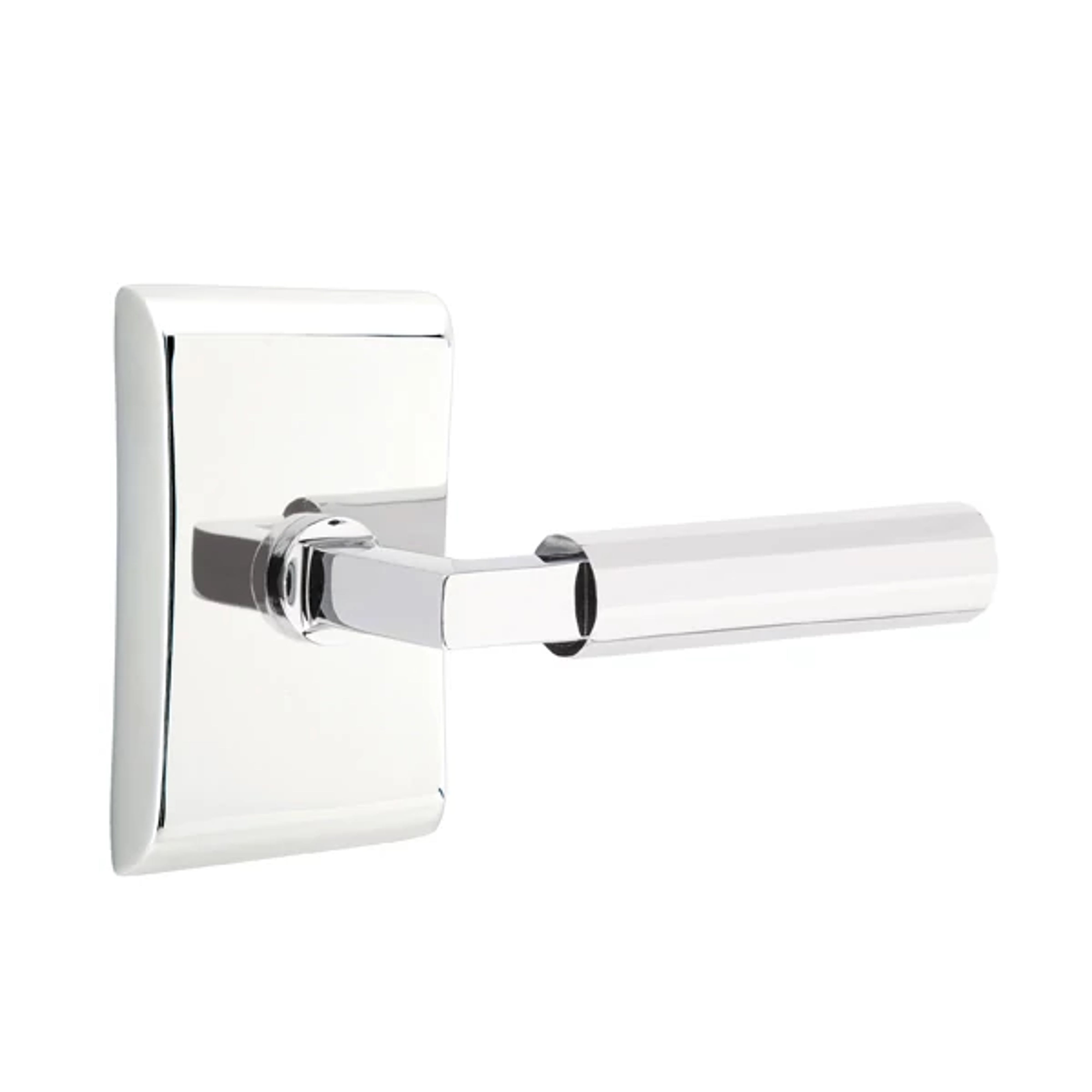 Emtek Select L-Square Faceted Lever Set with Neos Rosette