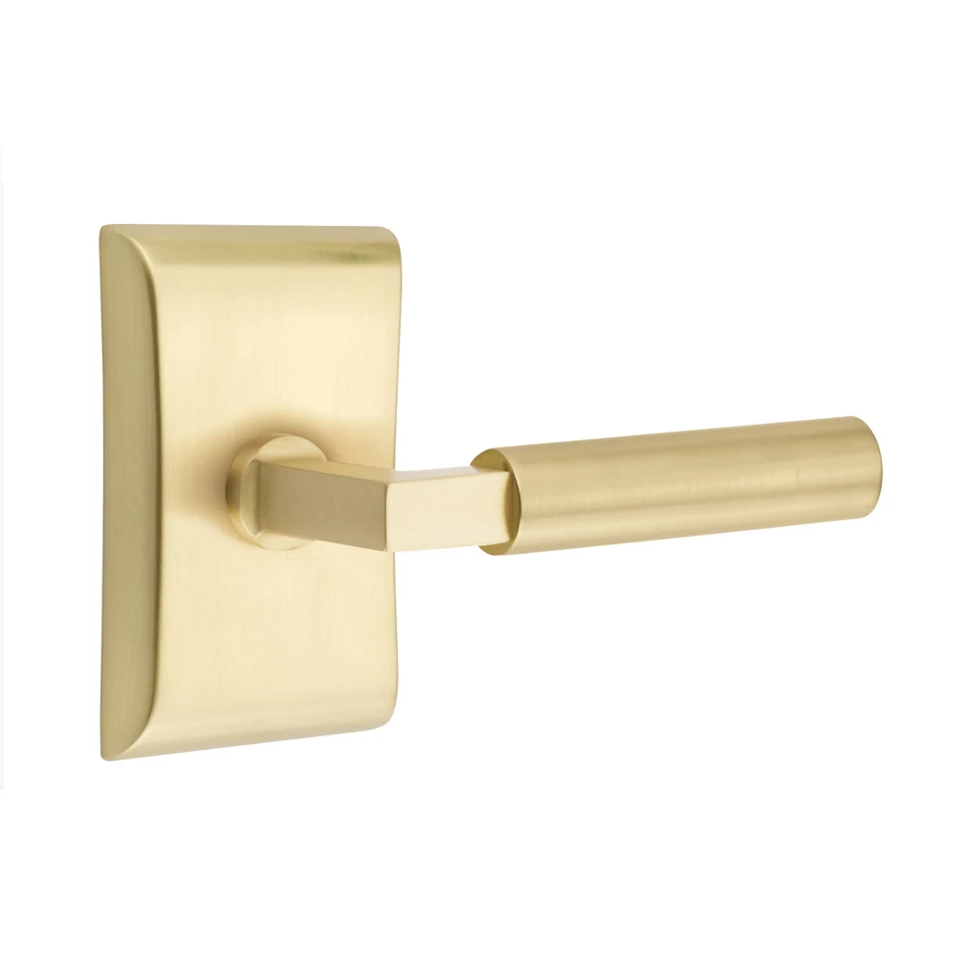 Emtek Select L-Square Smooth Lever Set with Neos Rosette