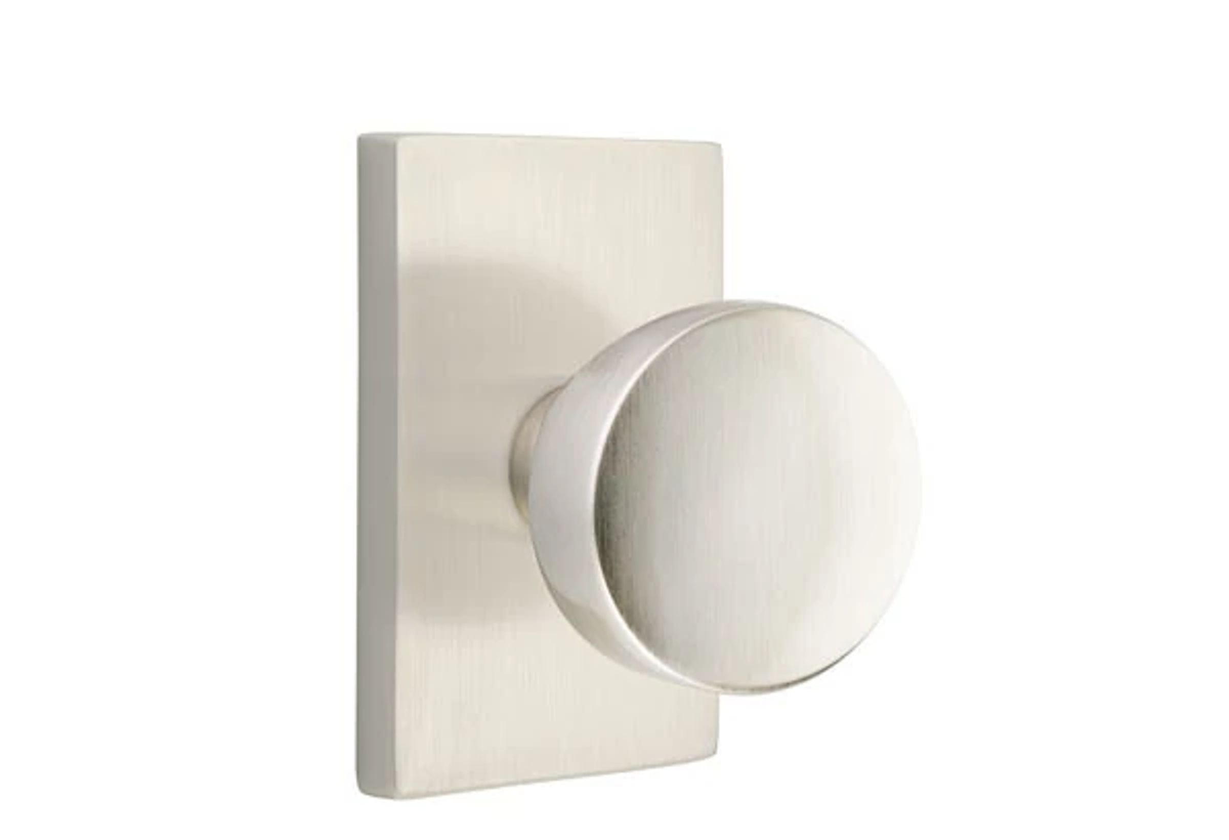 Emtek Laurent Knob Set with Modern Rectangular Rosette