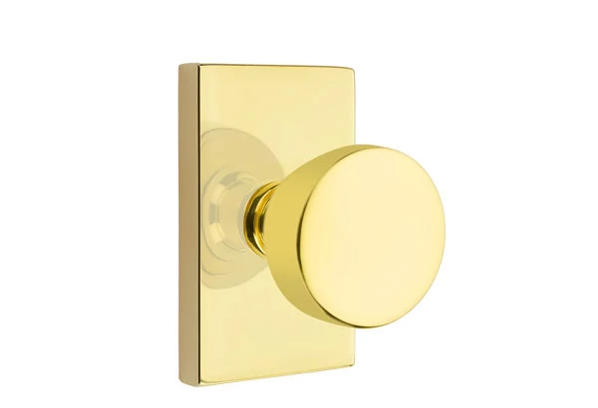 Emtek Laurent Knob Set with Modern Rectangular Rosette