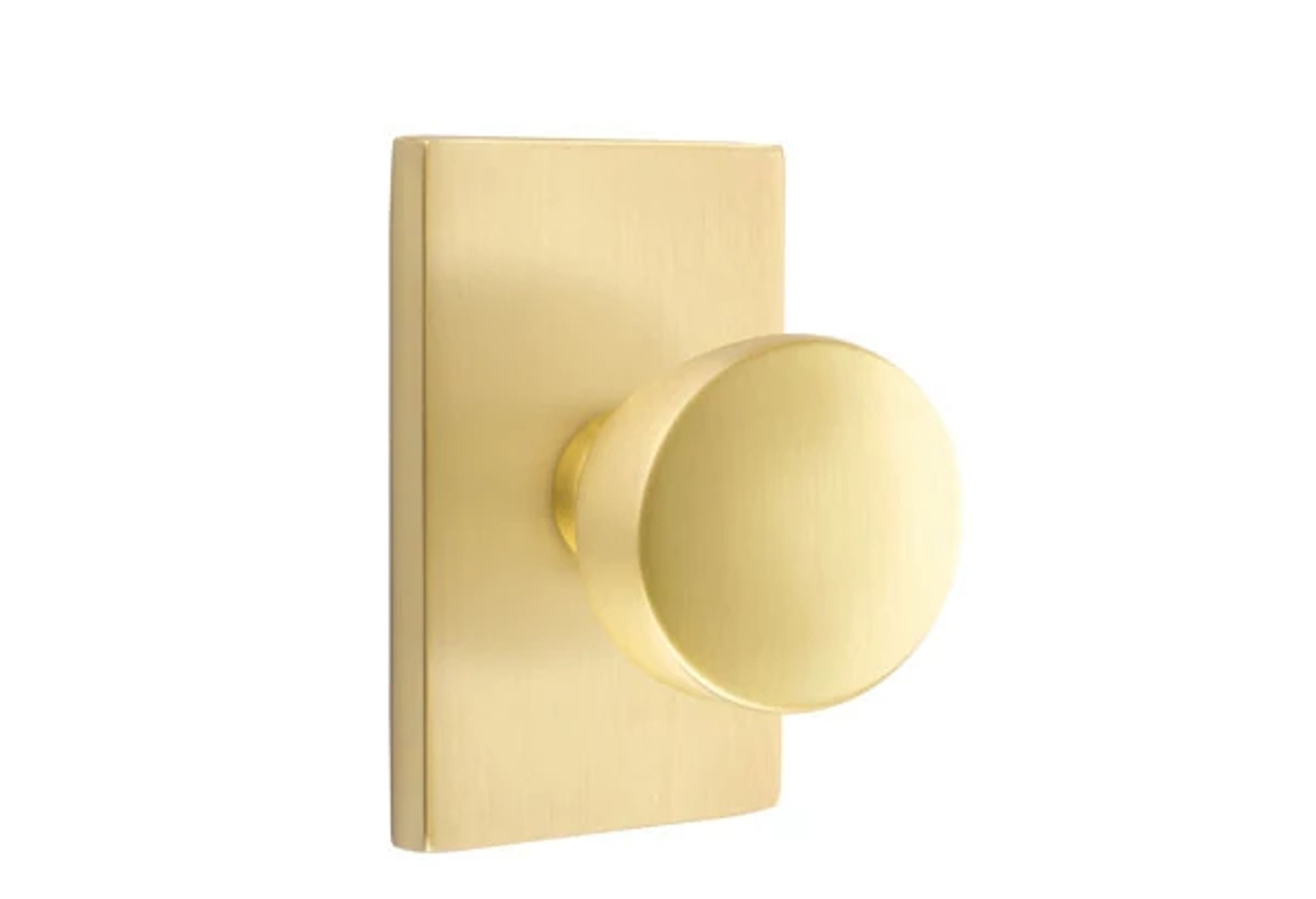 Emtek Concealed Fastener Laurent Knob Set with Modern Rectangular Rosette