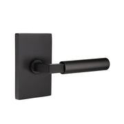 Emtek Select L-Square Smooth Lever Set with Modern Rectangular Rosette