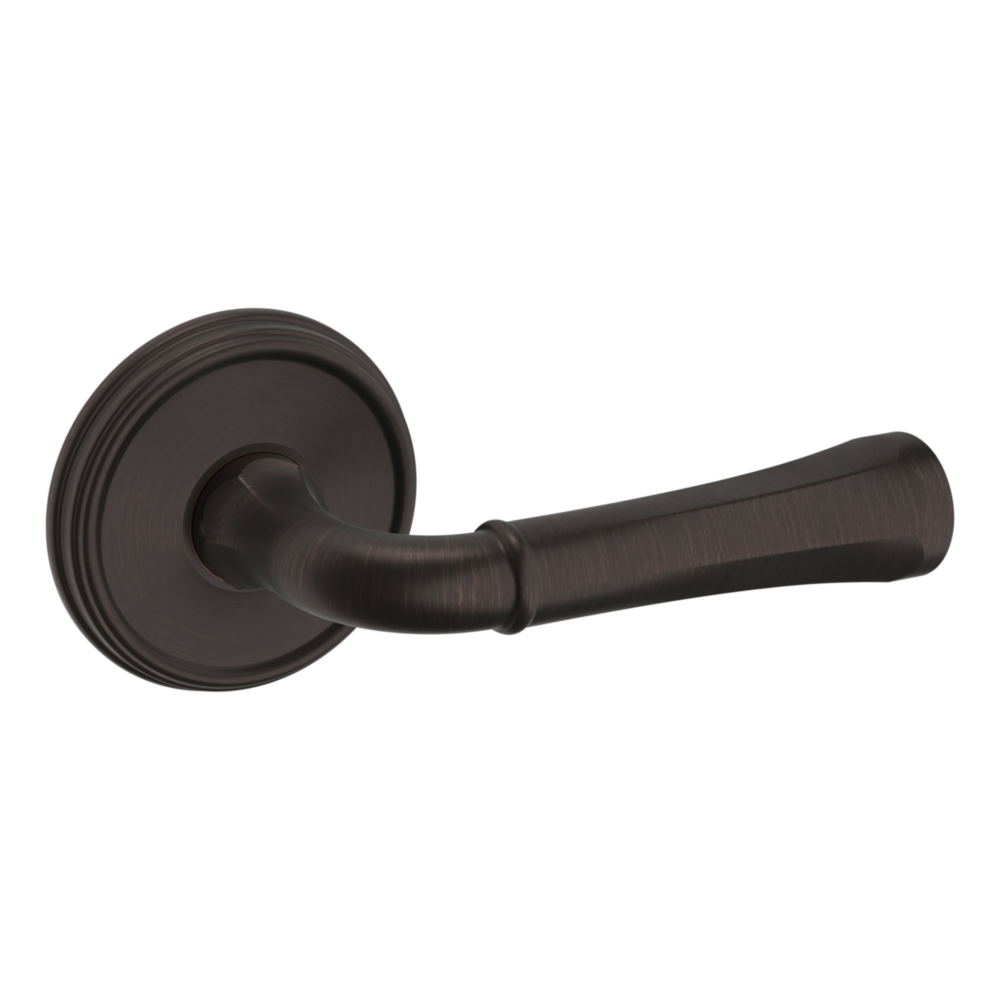 Baldwin 5113 Traditional Straight Lever Set with 5078 Rose Venetian Bronze / Full Dummy / Reversible