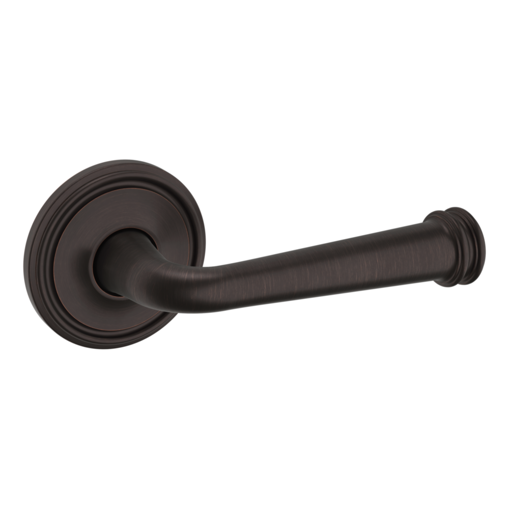 Baldwin 5116 Traditional Straight Lever Set with 5070 Rose Venetian Bronze / Full Dummy / Reversible