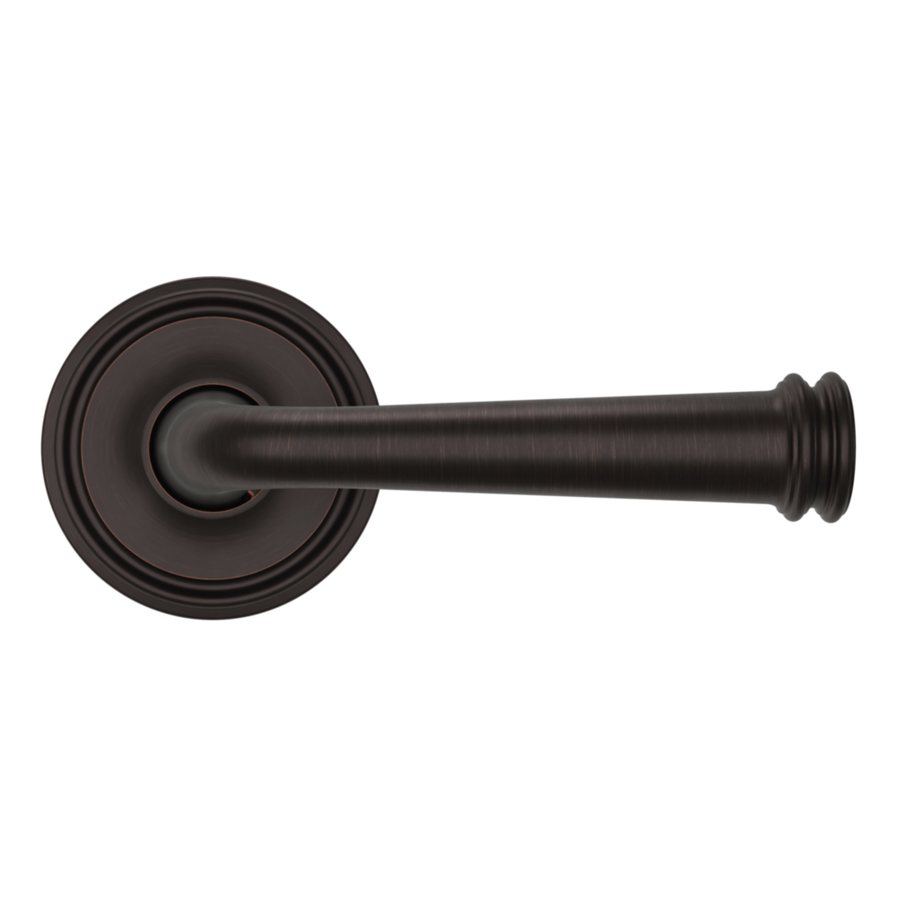 Baldwin 5116 Traditional Straight Lever Set with 5070 Rose Venetian Bronze / Passage / Reversible