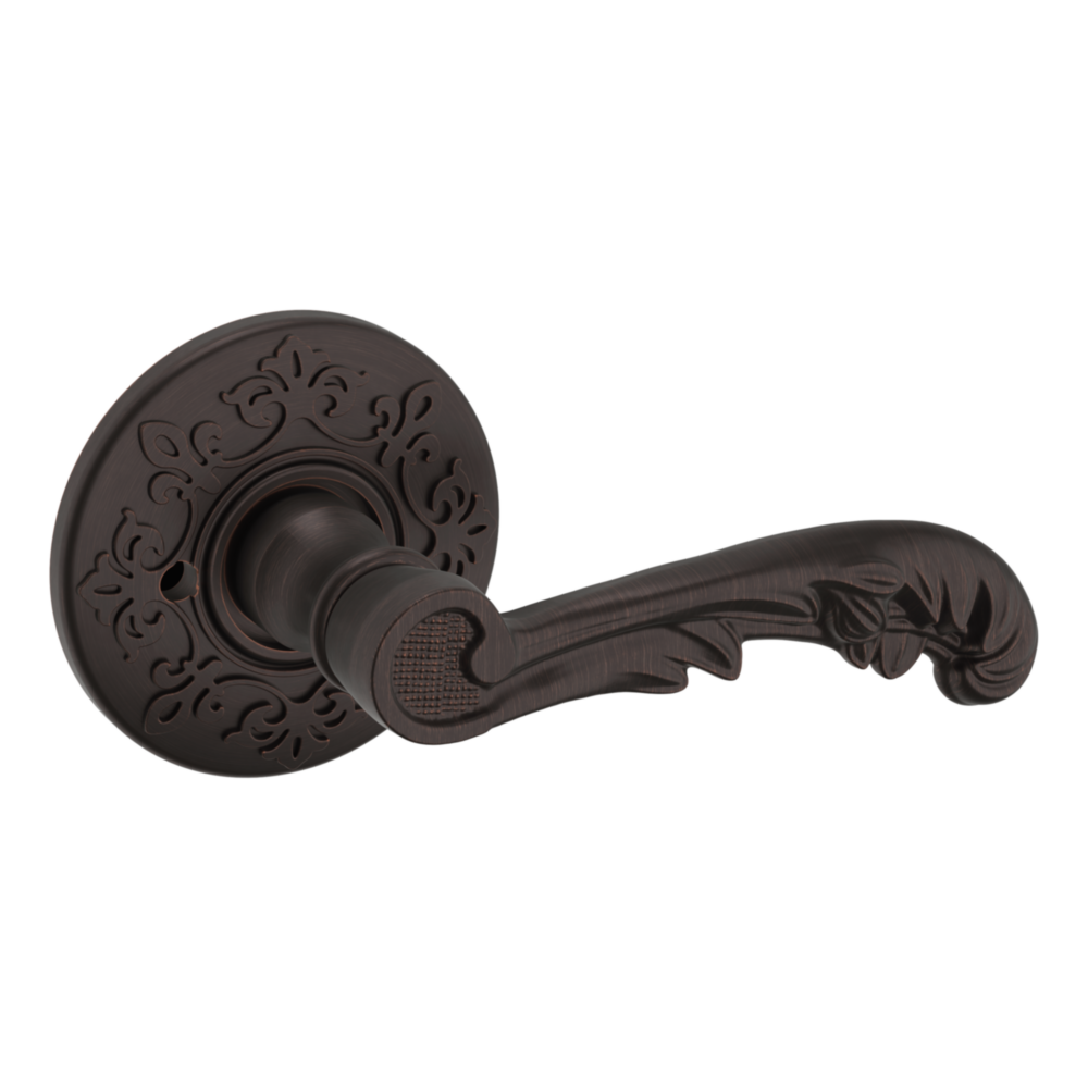 Baldwin 5121 Wave Lever Set with R012 Rose Venetian Bronze / Privacy / Reversible
