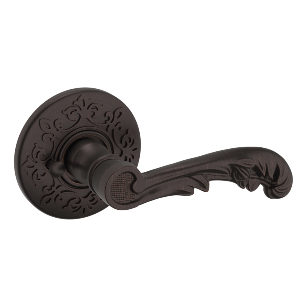 Baldwin 5121 Wave Lever Set with R012 Rose Venetian Bronze / Privacy / Reversible