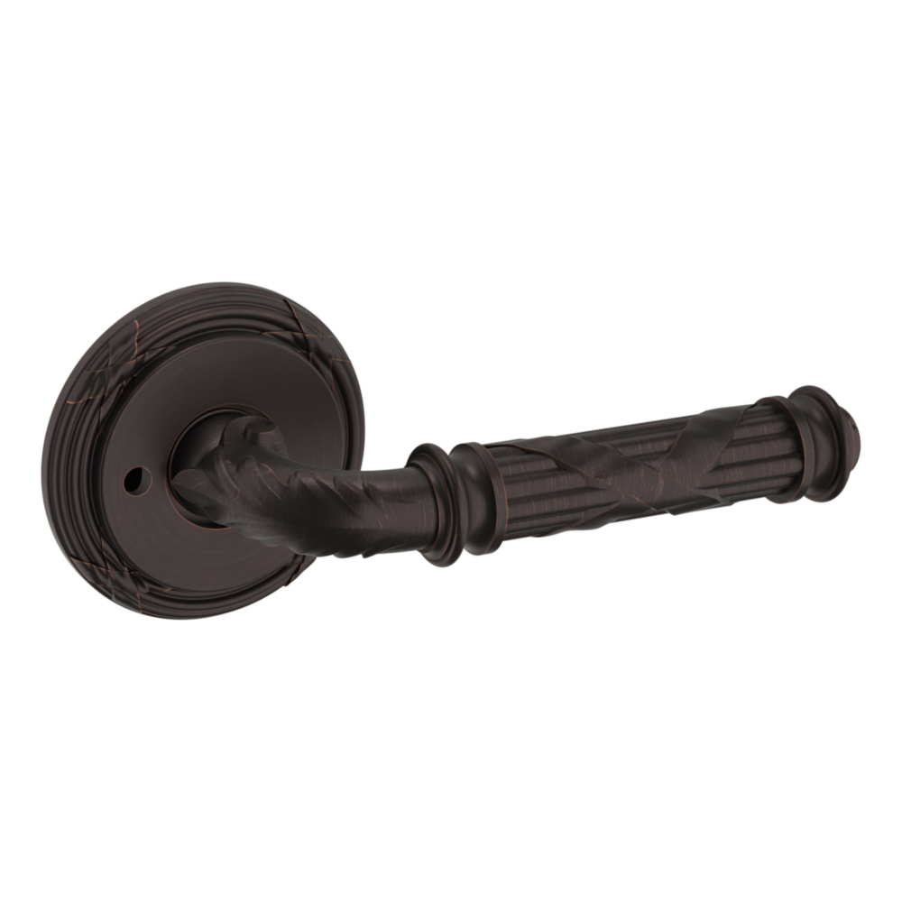 Baldwin 5122 Edinburgh Lever Set with 5022 Rose Venetian Bronze / Privacy / Reversible