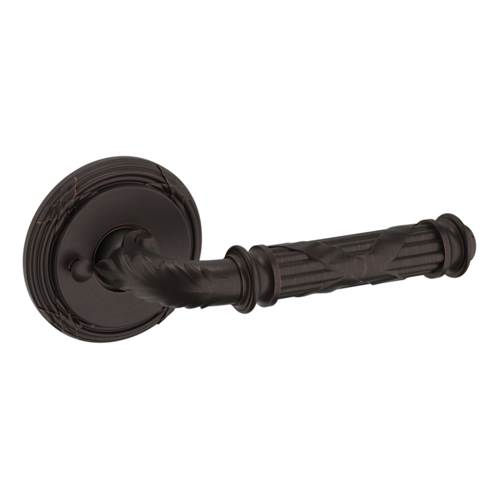 Baldwin 5122 Edinburgh Lever Set with 5022 Rose Venetian Bronze / Privacy / Reversible