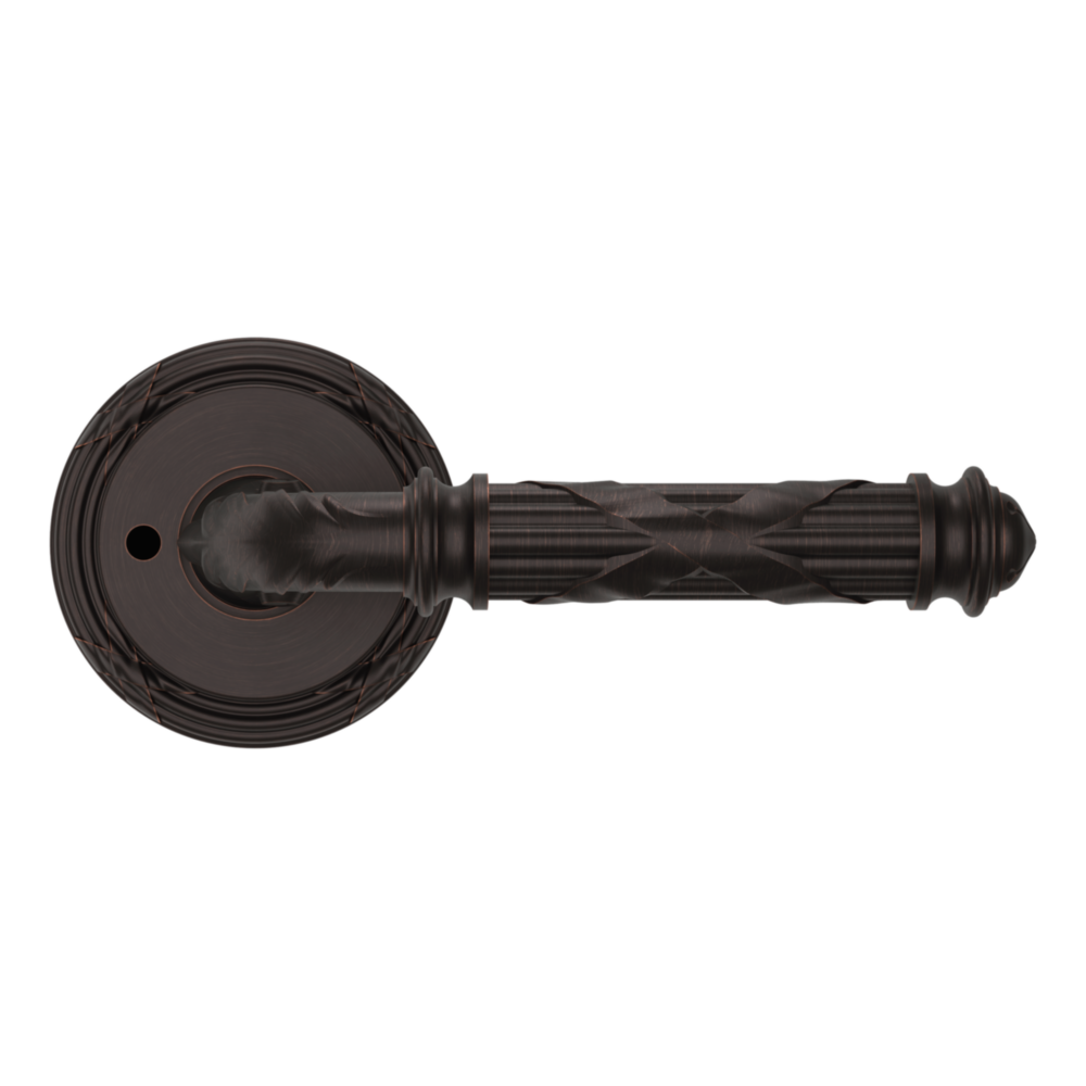 Baldwin 5122 Edinburgh Lever Set with 5022 Rose Venetian Bronze / Privacy / Reversible