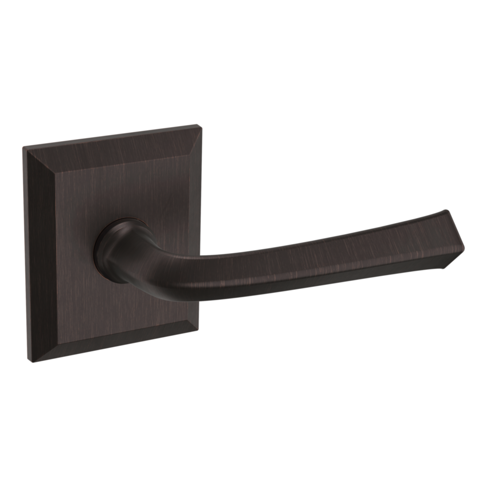 Baldwin 5141 Traditional Straight Lever Set with R033 Rose Venetian Bronze / Passage / Reversible