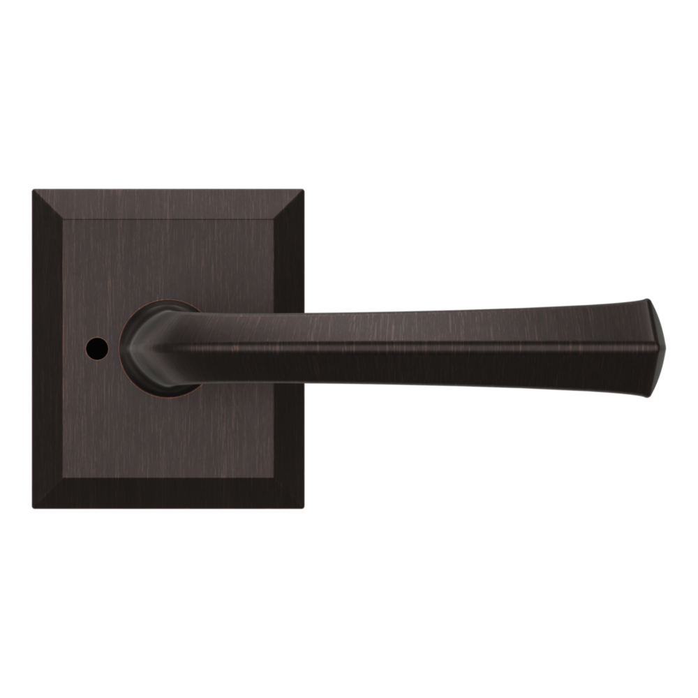 Baldwin 5141 Traditional Straight Lever Set with R033 Rose Venetian Bronze / Privacy / Reversible