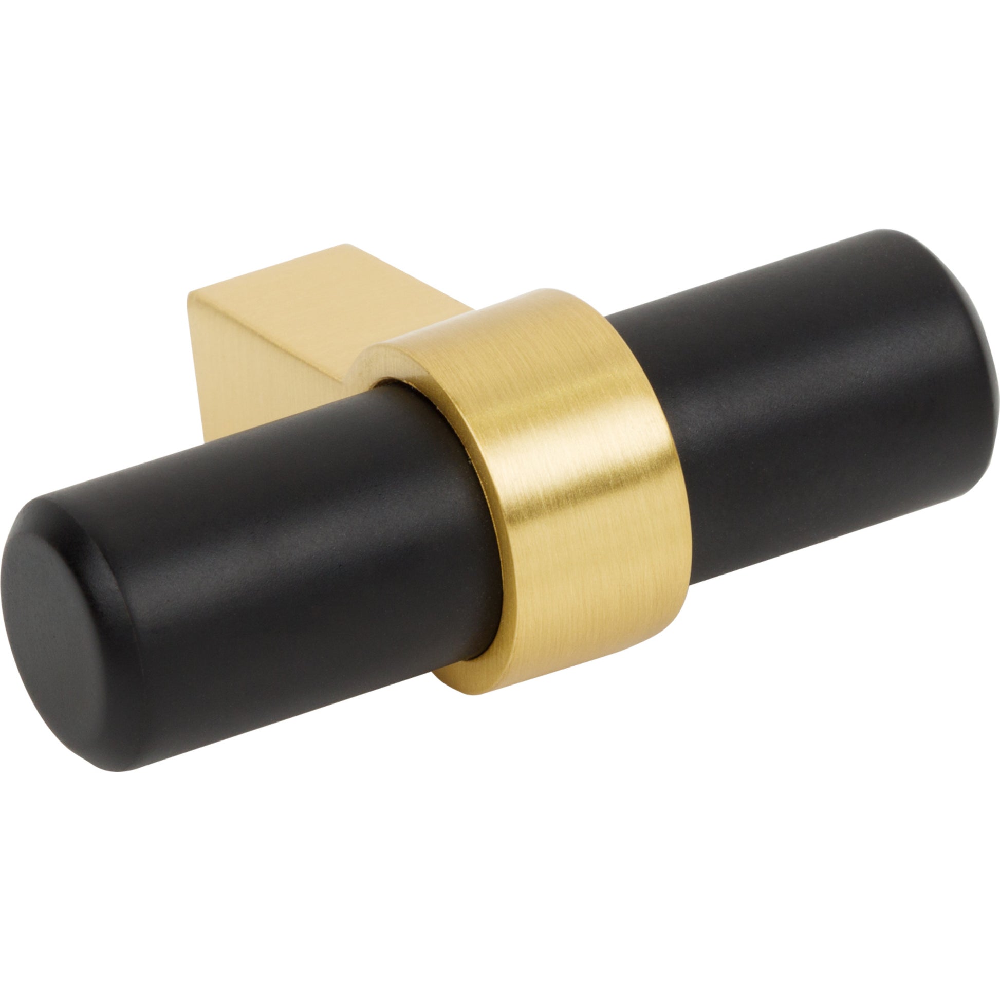 Jeffrey Alexander Key Grande T-Knob Matte Black w/Brushed Gold / 2"