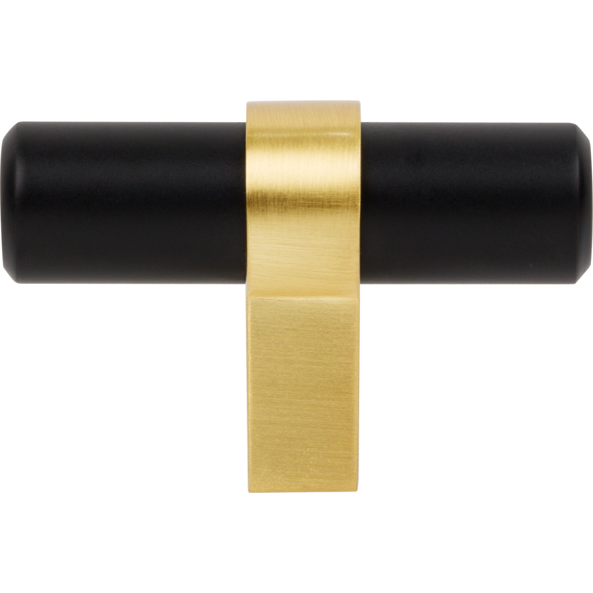 Jeffrey Alexander Key Grande T-Knob Matte Black w/Brushed Gold / 2"