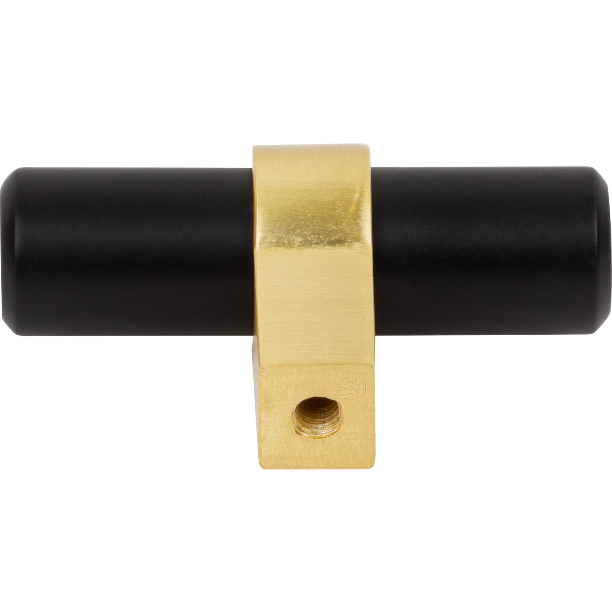 Jeffrey Alexander Key Grande T-Knob Matte Black w/Brushed Gold / 2"