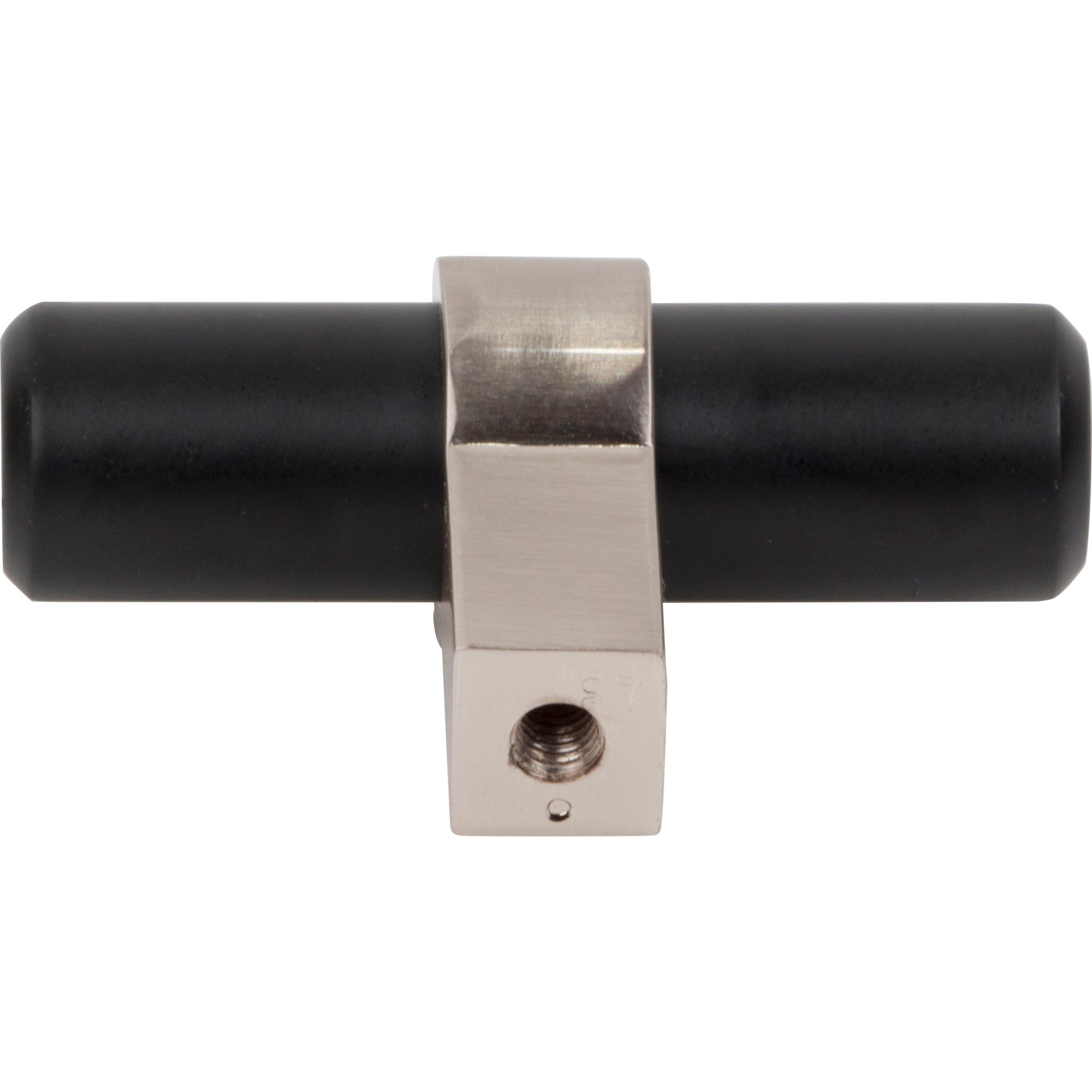 Jeffrey Alexander Key Grande T-Knob Matte Black w/Satin Nickel / 2"