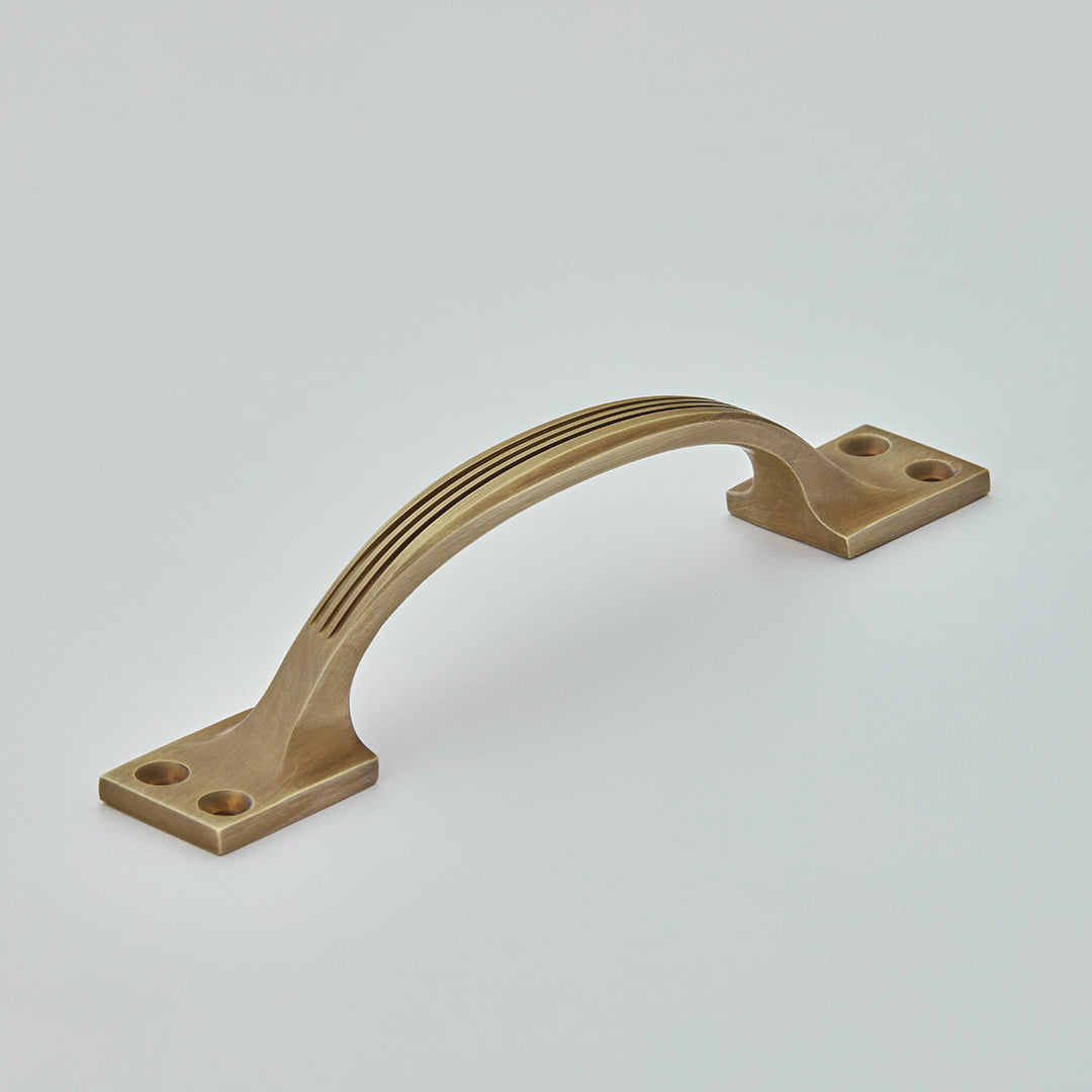 Croft Reeded Cabinet Handle 24mm / Light Antique Brass