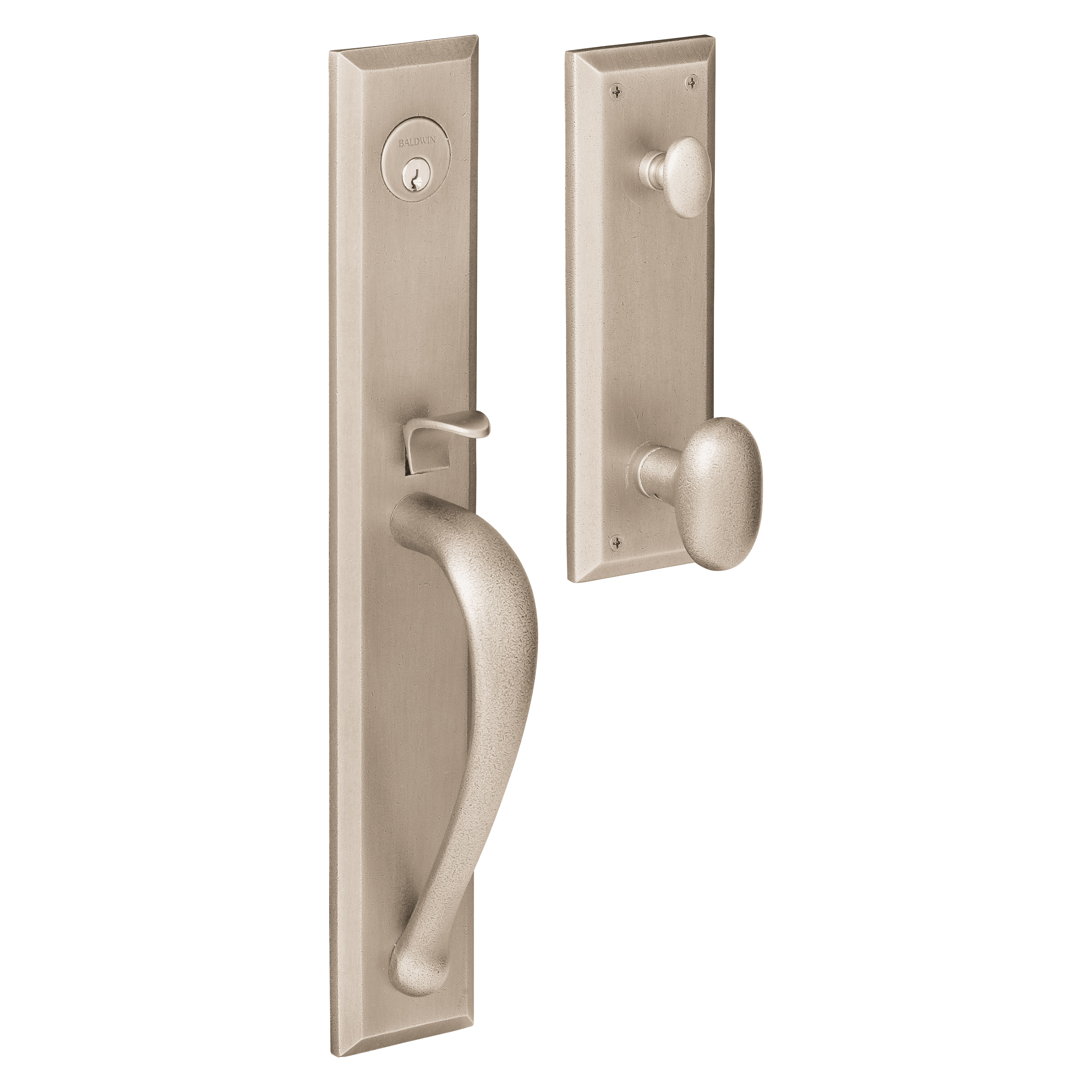 Baldwin Cody Full Single Cylinder Handleset with 5024 Oval Knob
