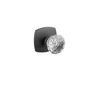 Emtek Concealed Fastener Astoria Glass Knob Set With Urban Modern Rosette