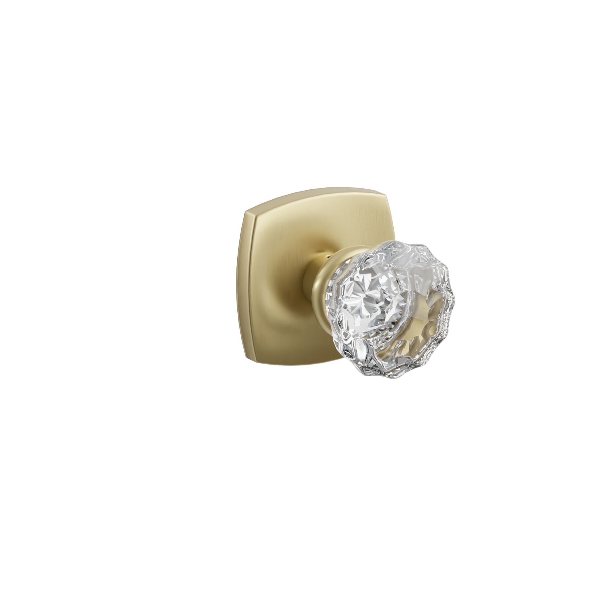 Emtek Concealed Fastener Astoria Glass Knob Set With Urban Modern Rosette