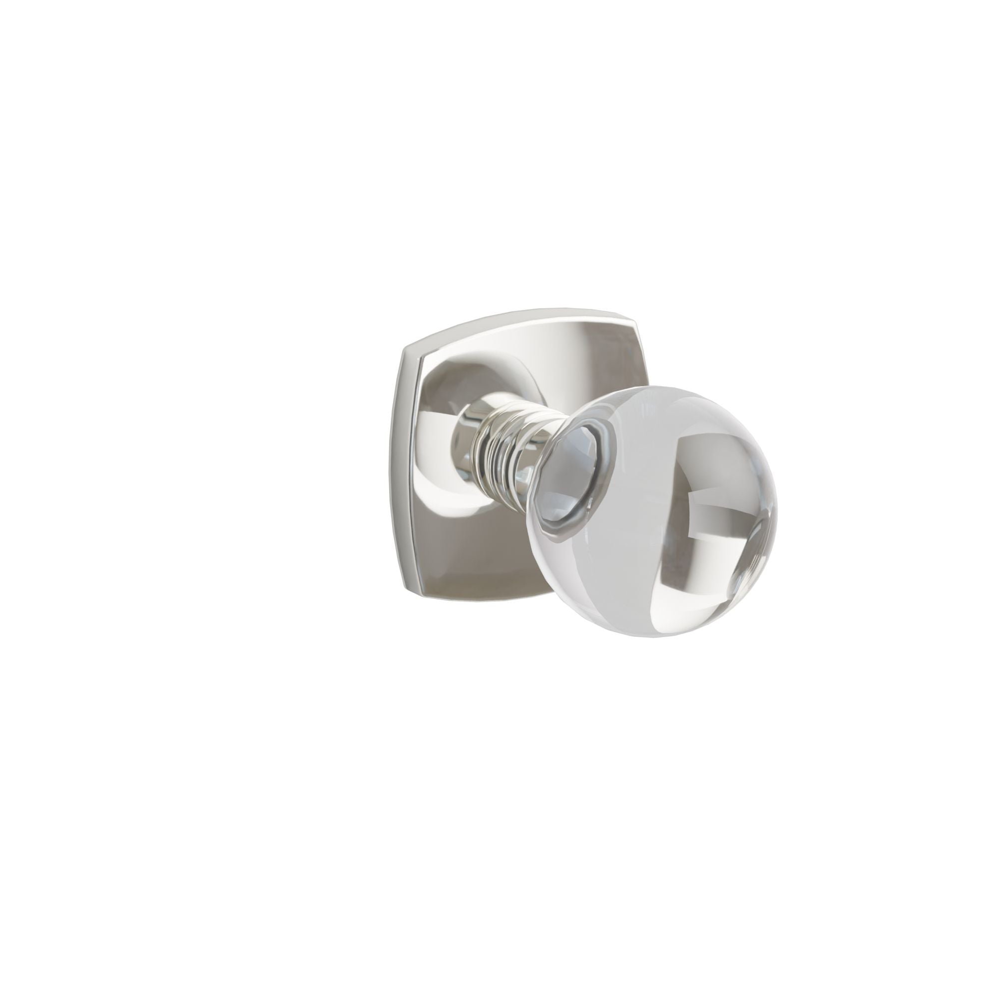 Emtek Bristol Glass Knob Set with Urban Modern Rosette