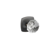 Emtek Diamond Glass Knob Set with Urban Modern Rosette