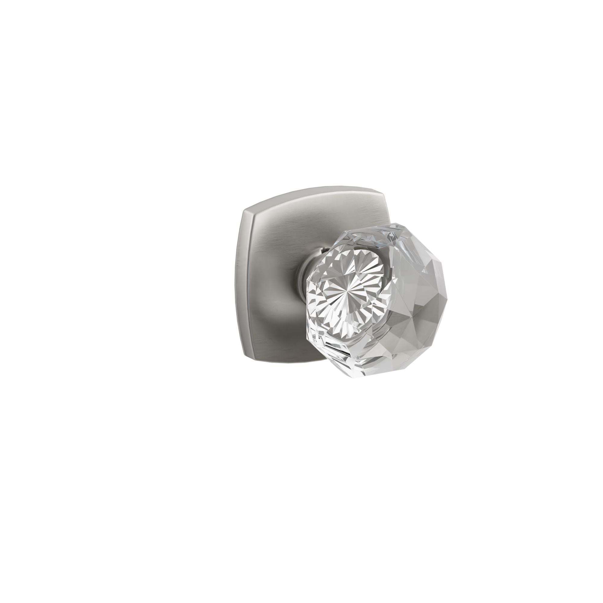 Emtek Diamond Glass Knob Set with Urban Modern Rosette