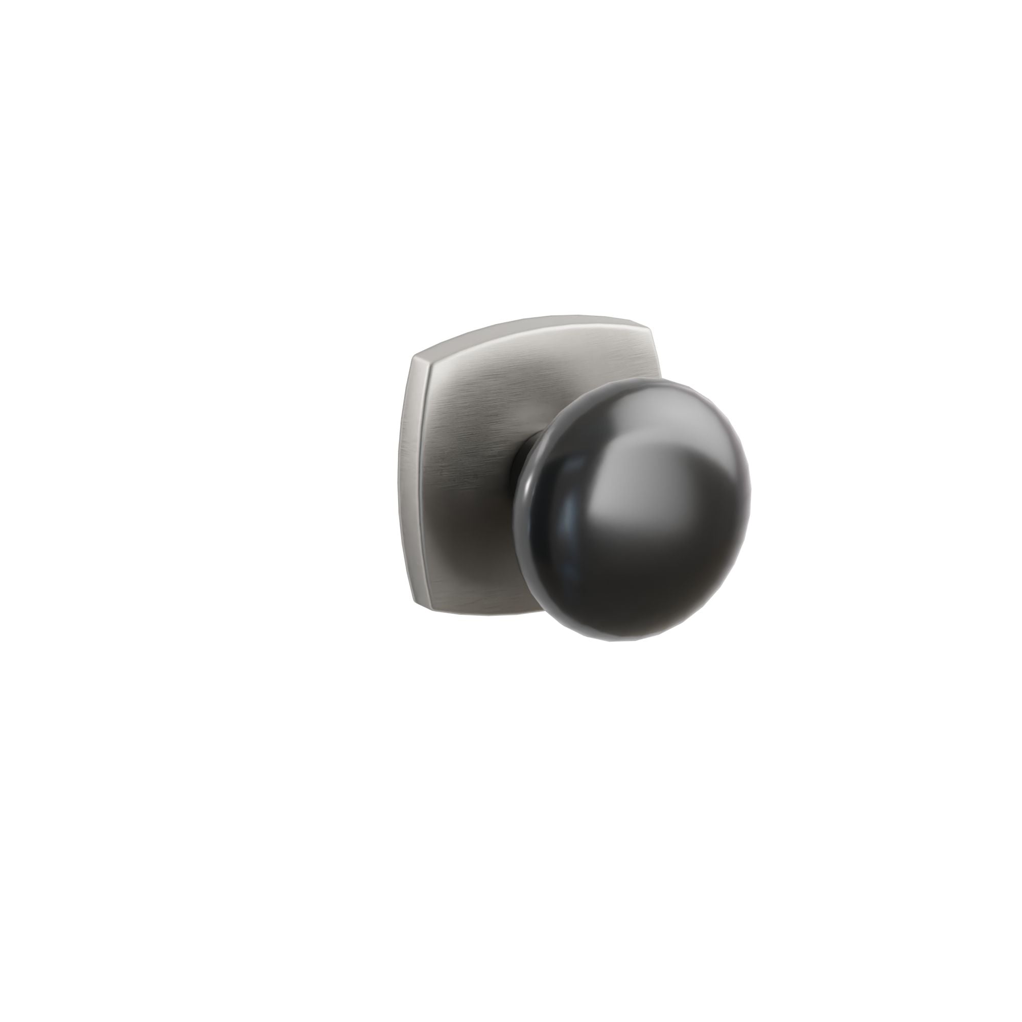 Emtek Concealed Fastener Ebony Porcelain Knob Set With Urban Modern Rosette