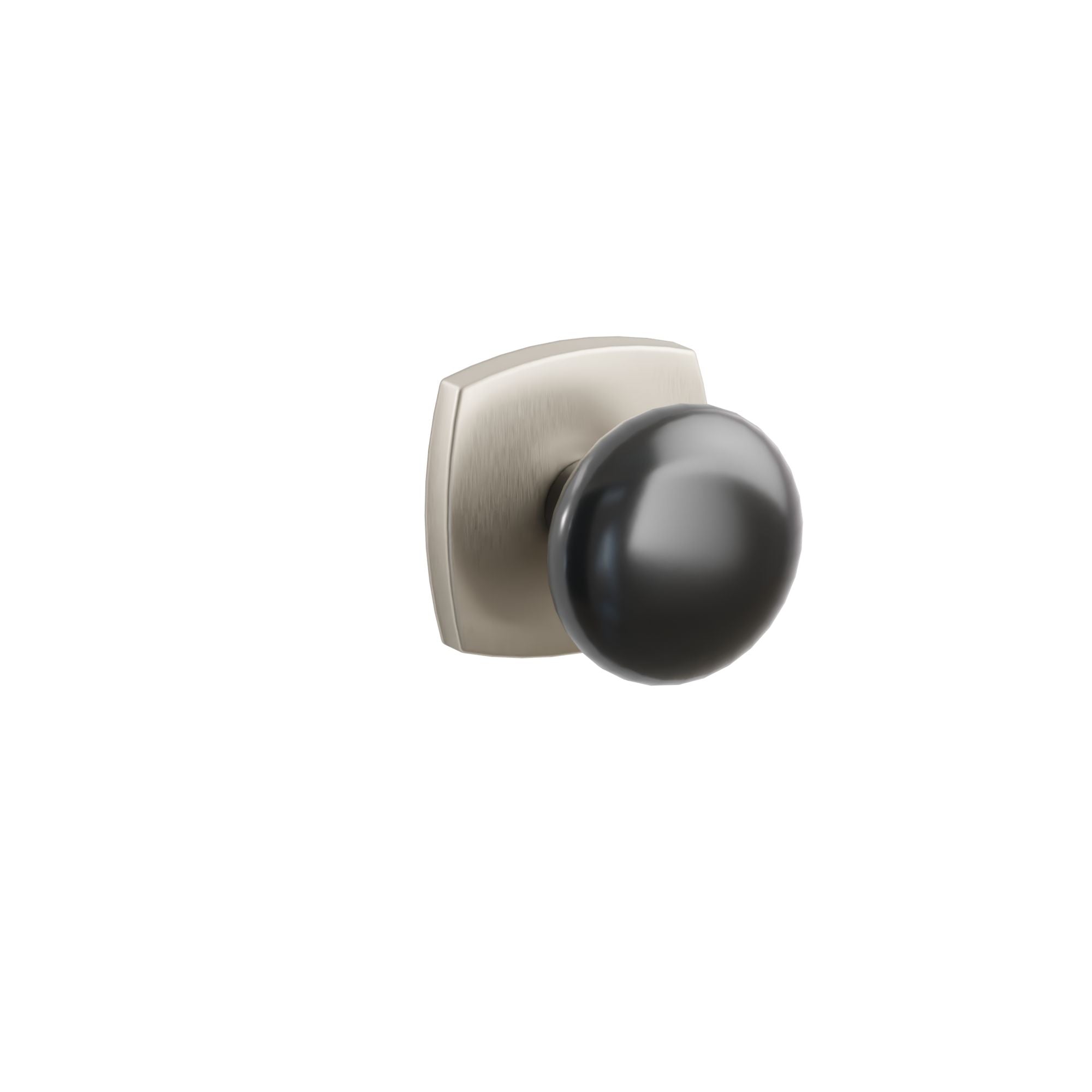 Emtek Concealed Fastener Ebony Porcelain Knob Set With Urban Modern Rosette