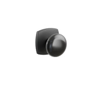 Emtek Concealed Fastener Ebony Porcelain Knob Set With Urban Modern Rosette