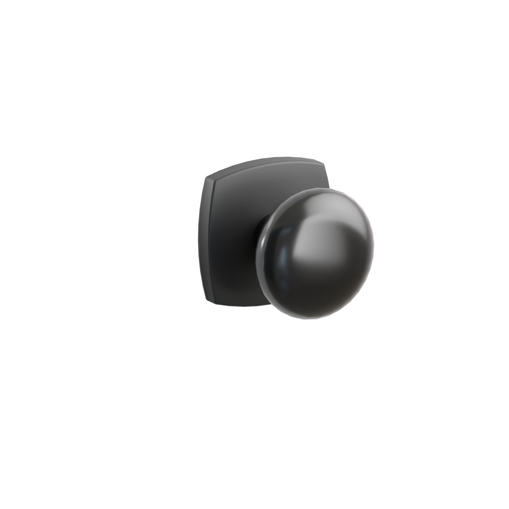 Emtek Concealed Fastener Ebony Porcelain Knob Set With Urban Modern Rosette
