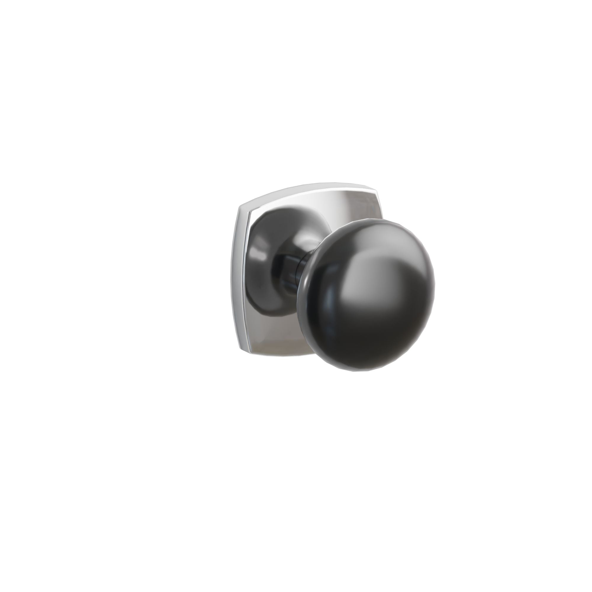 Emtek Concealed Fastener Ebony Porcelain Knob Set With Urban Modern Rosette