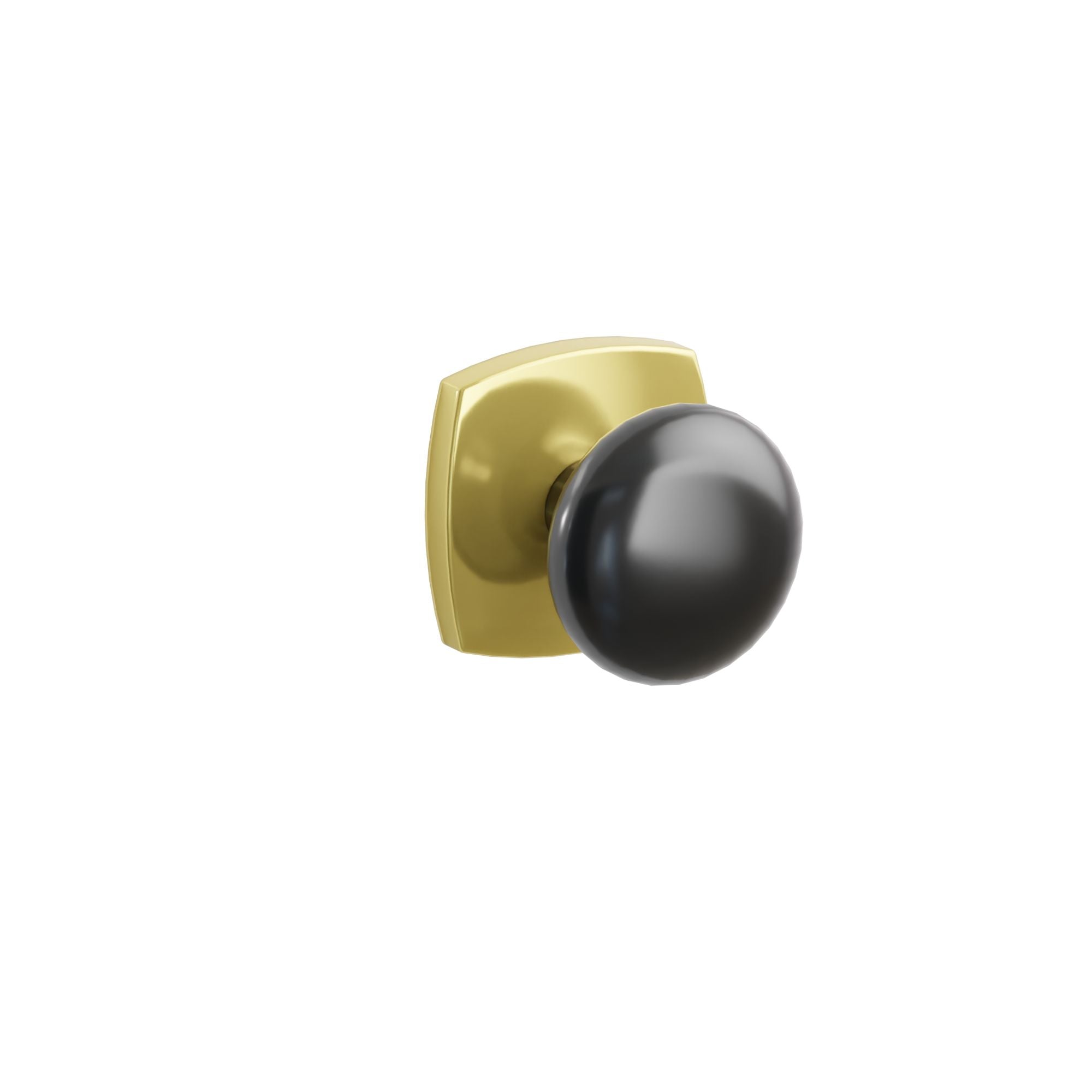 Emtek Ebony Porcelain Knob Set with Urban Modern Rosette